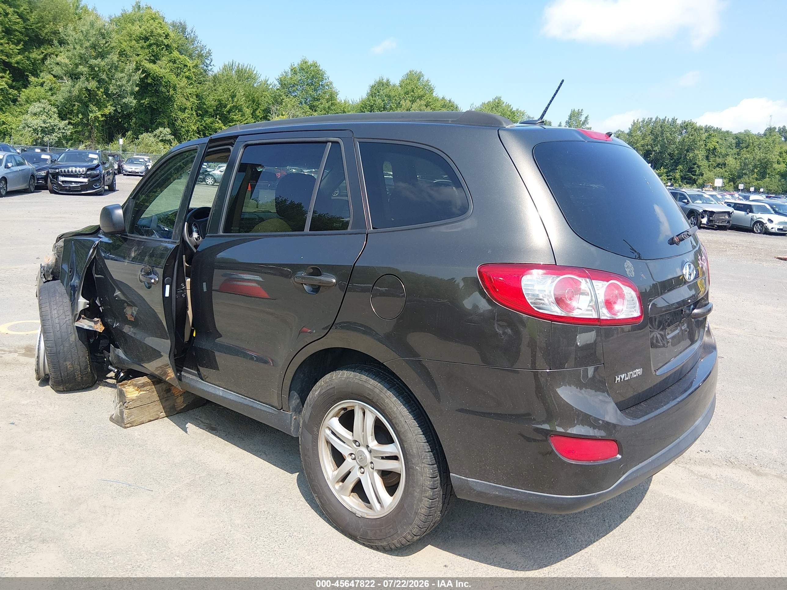 2011 Hyundai Santa Fe Gls Black vin: 5XYZGDAB3BG077839