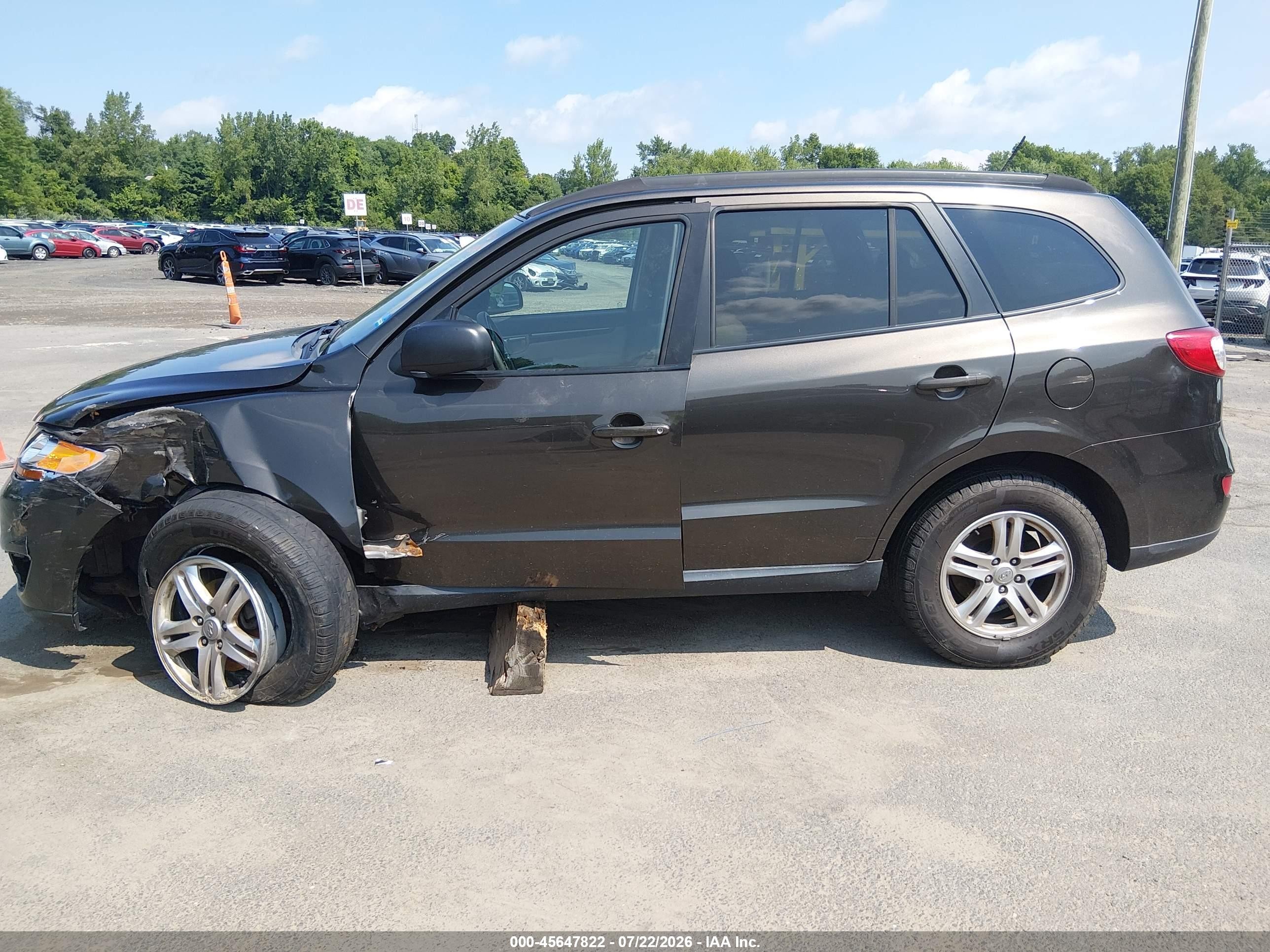 2011 Hyundai Santa Fe Gls Black vin: 5XYZGDAB3BG077839