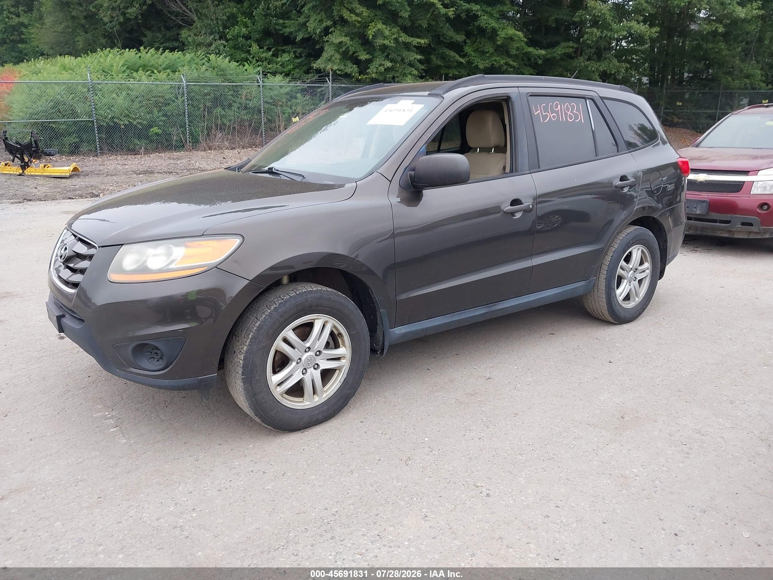 2011 Hyundai Santa Fe Gls Brown vin: 5XYZGDAB4BG008755