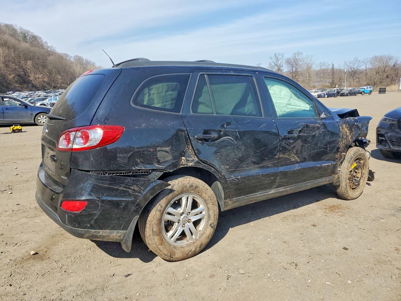 2012 Hyundai Santa Fe Gls Black vin: 5XYZGDAB4CG111529