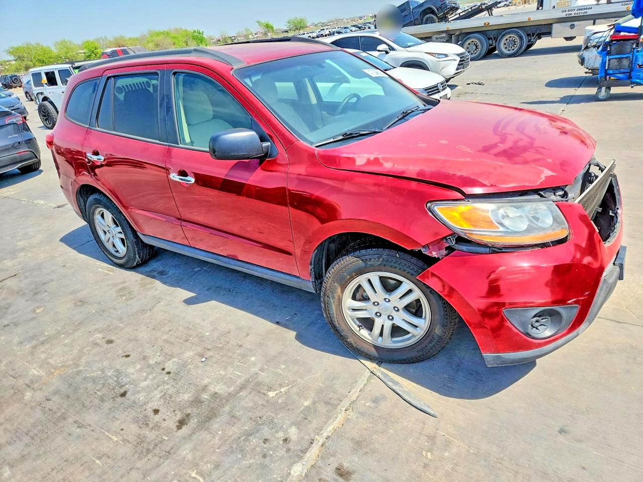 2011 Hyundai Santafe Red vin: 5XYZGDAB5BG023684