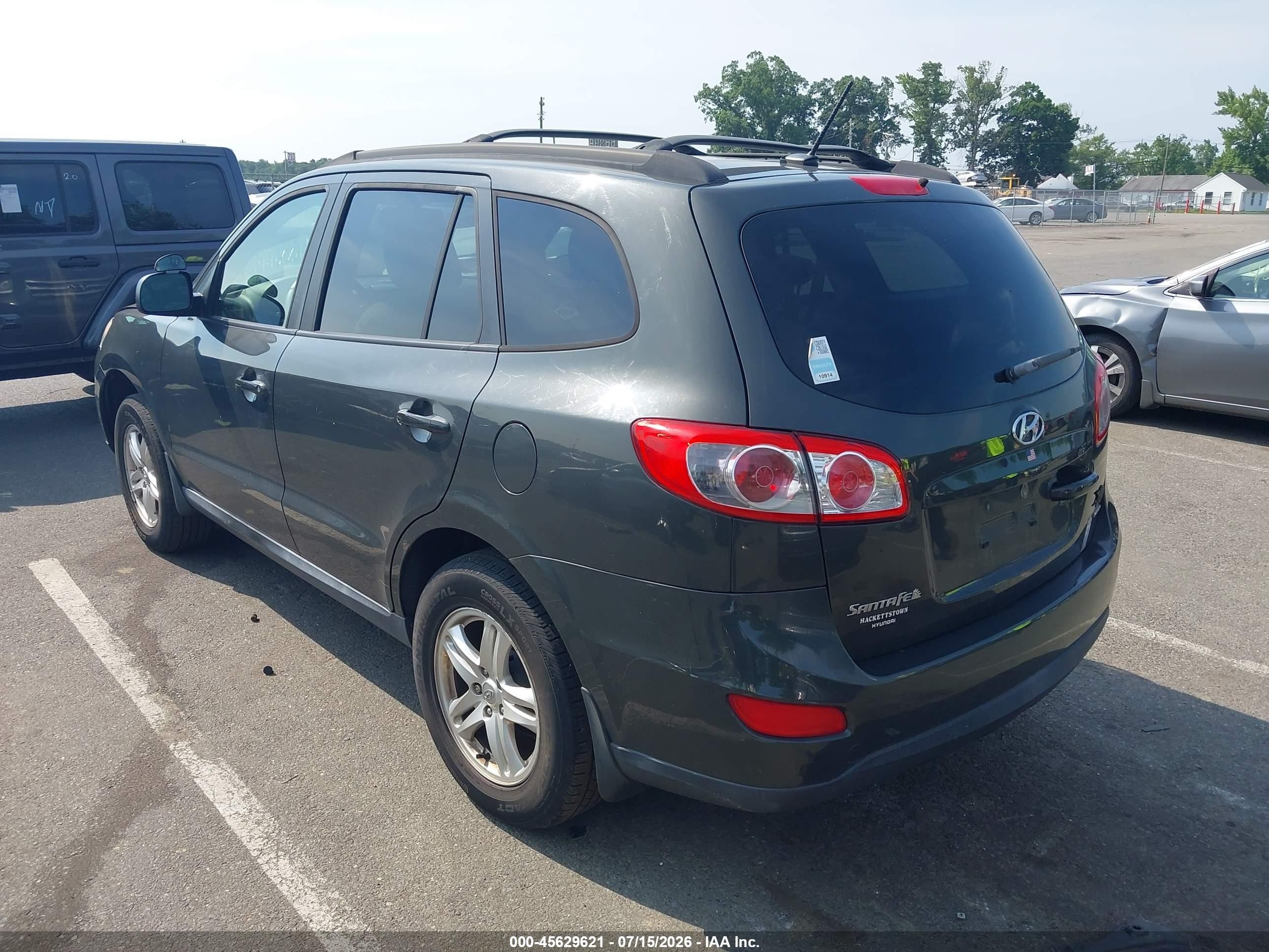 2012 Hyundai Santa Fe Gls Black vin: 5XYZGDAB5CG117372