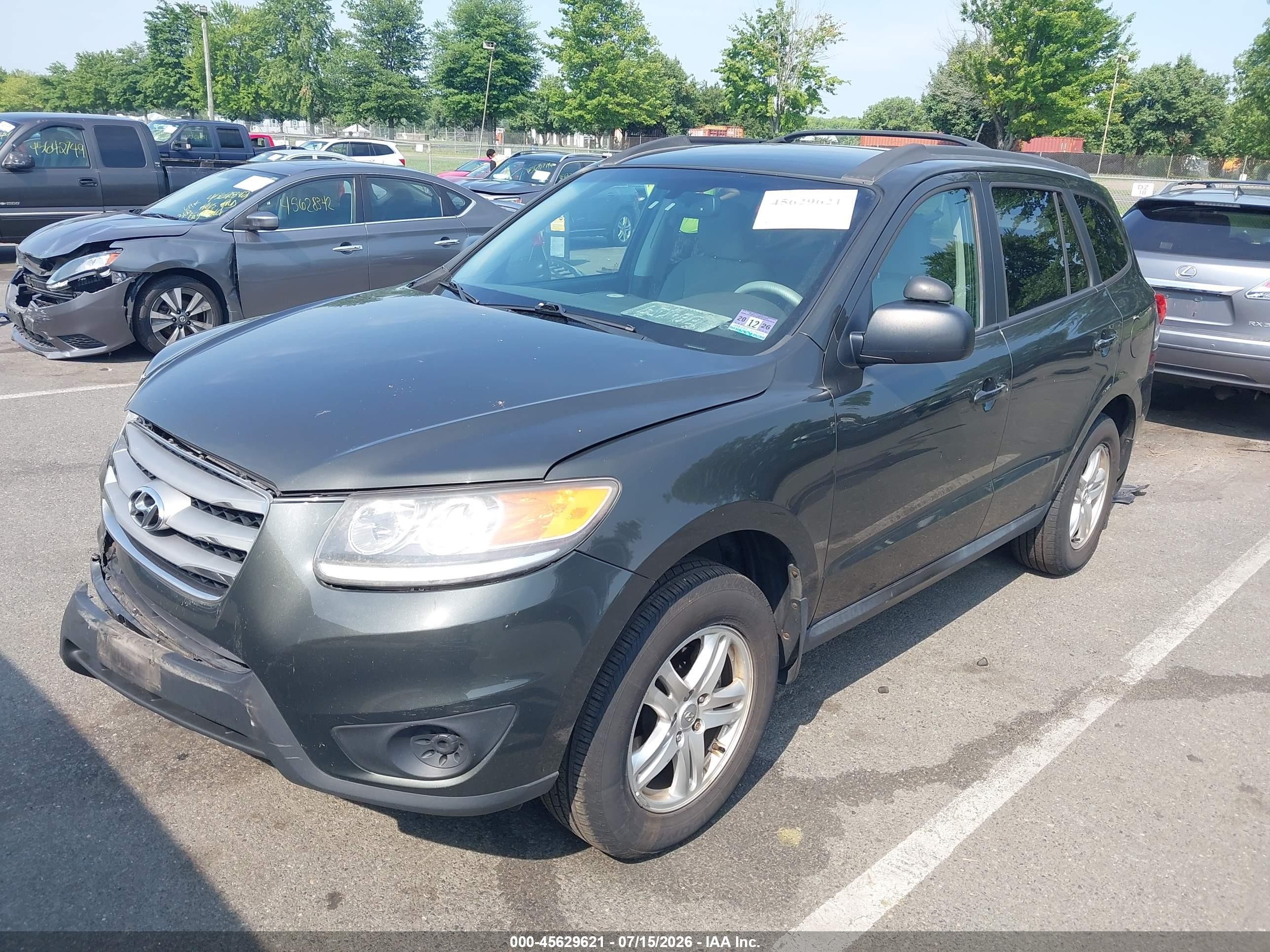2012 Hyundai Santa Fe Gls Black vin: 5XYZGDAB5CG117372