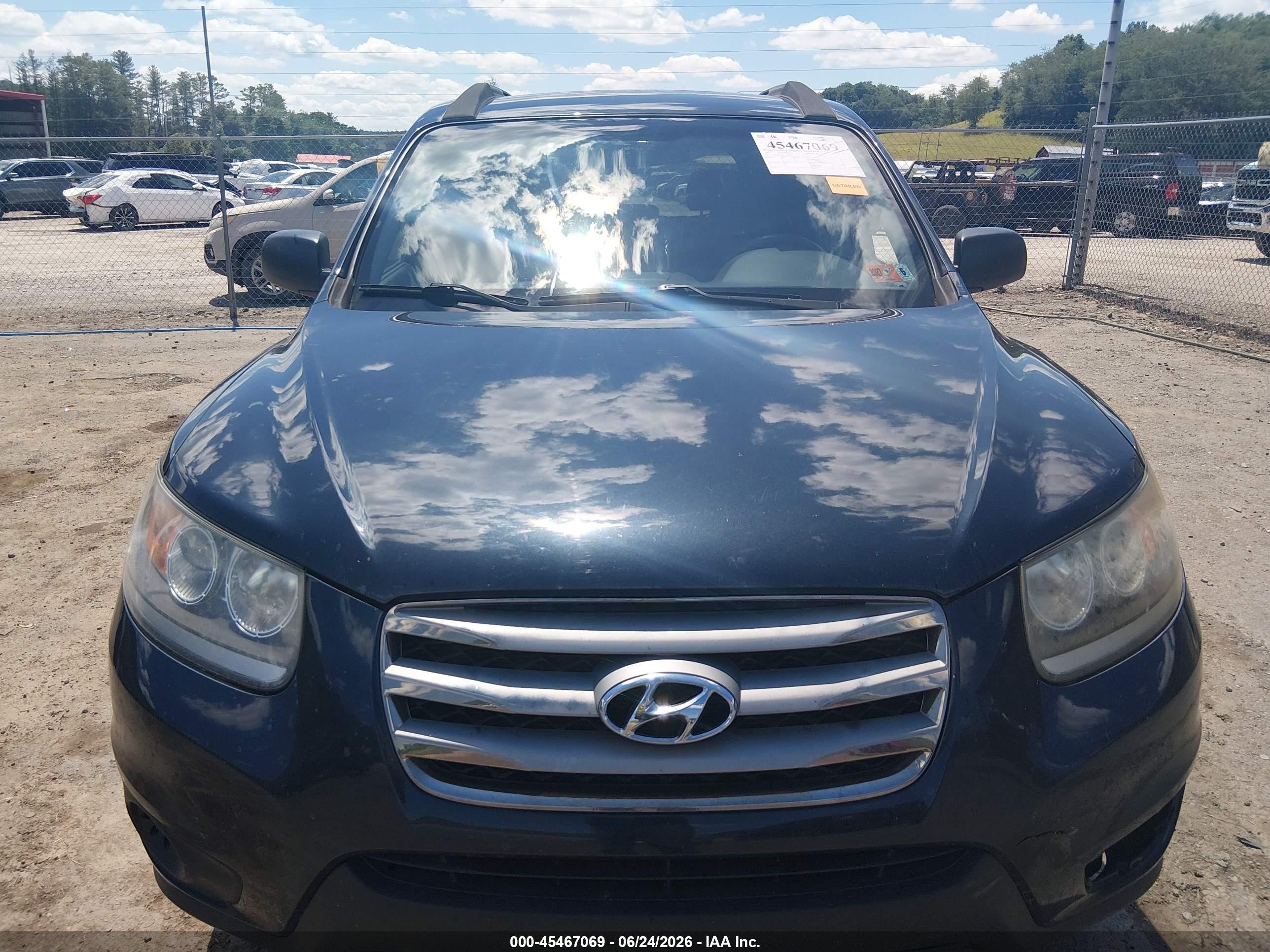 2012 Hyundai Santa Fe Gls Dark Blue vin: 5XYZGDAB6CG103934