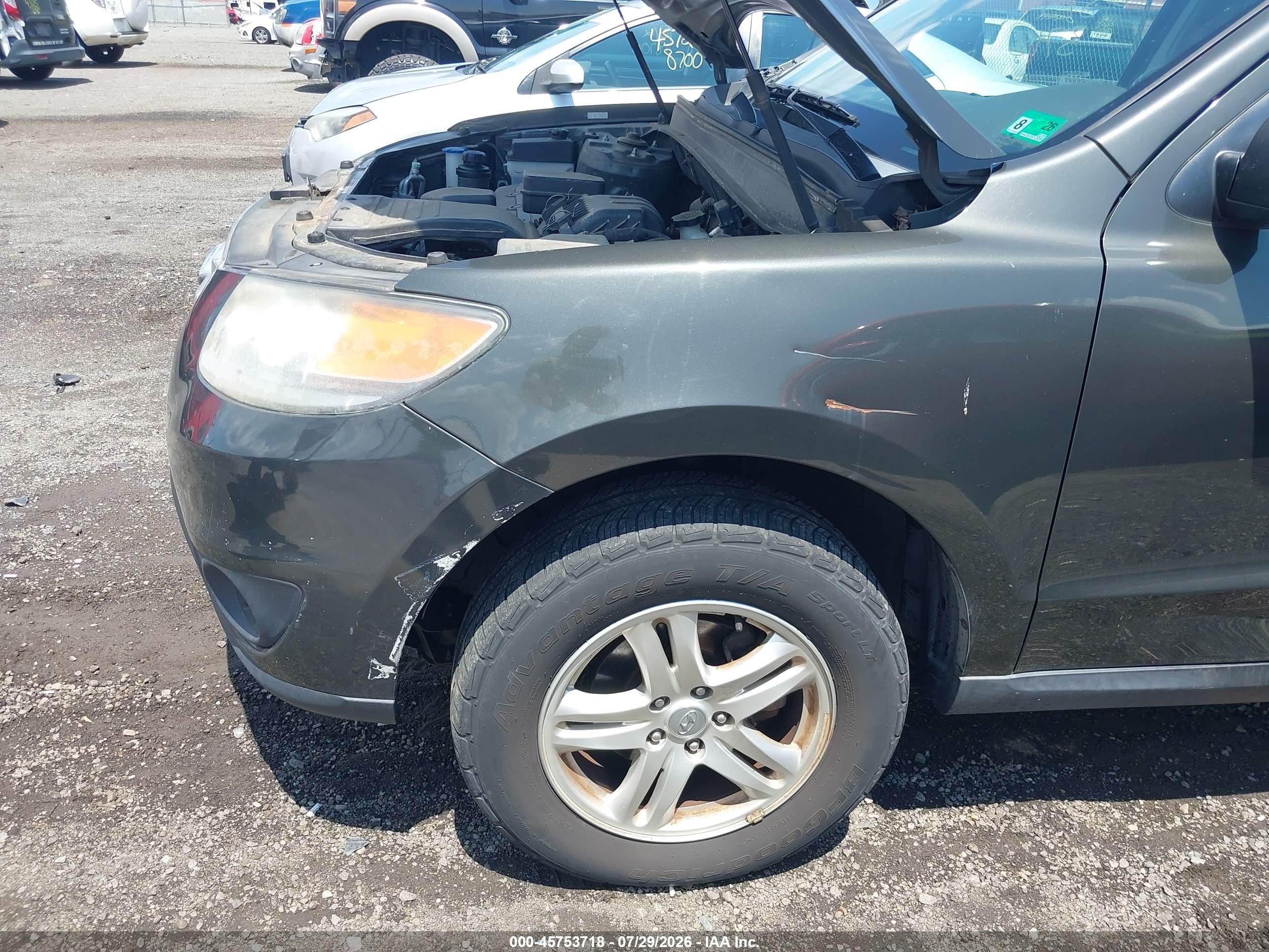 2012 Hyundai Santa Fe Gls Серый vin: 5XYZGDAB6CG126419
