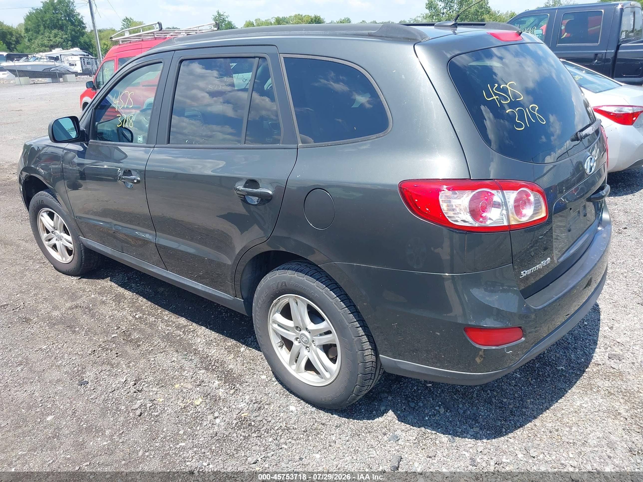 2012 Hyundai Santa Fe Gls Серый vin: 5XYZGDAB6CG126419