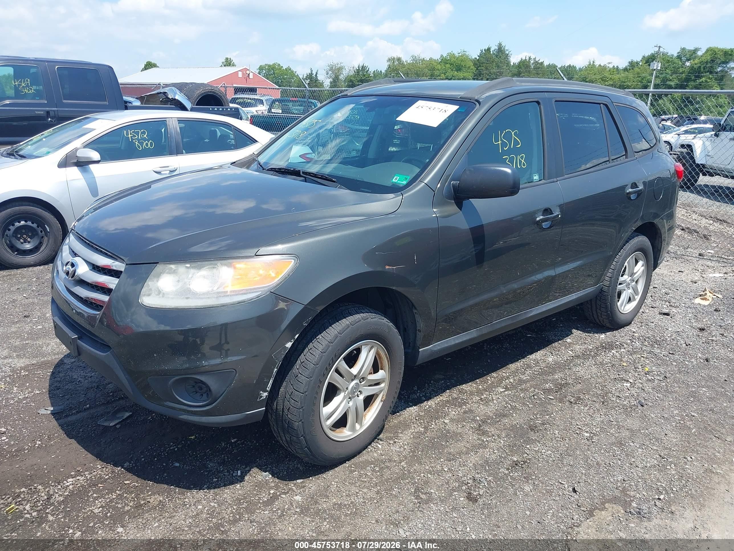 2012 Hyundai Santa Fe Gls Серый vin: 5XYZGDAB6CG126419