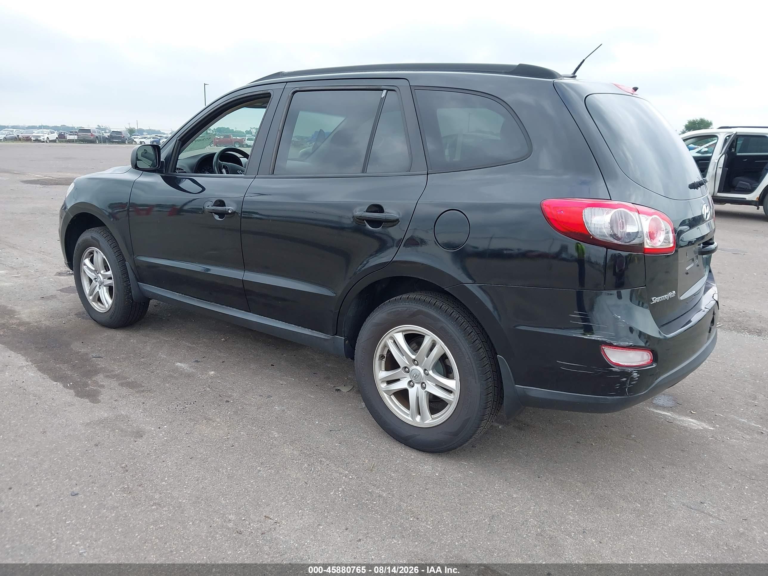 2012 Hyundai Santa Fe Gls Black vin: 5XYZGDAB7CG121097