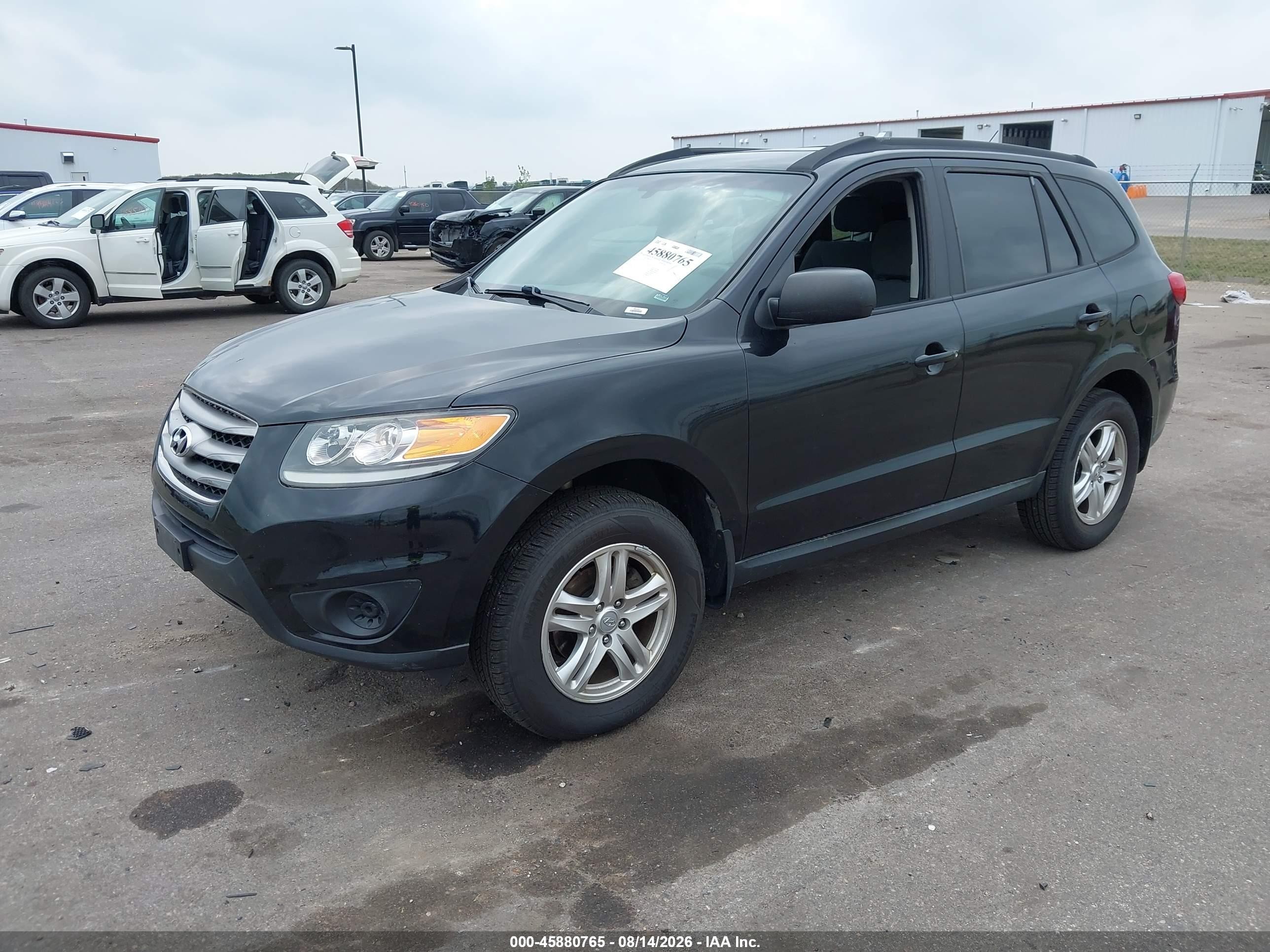 2012 Hyundai Santa Fe Gls Black vin: 5XYZGDAB7CG121097