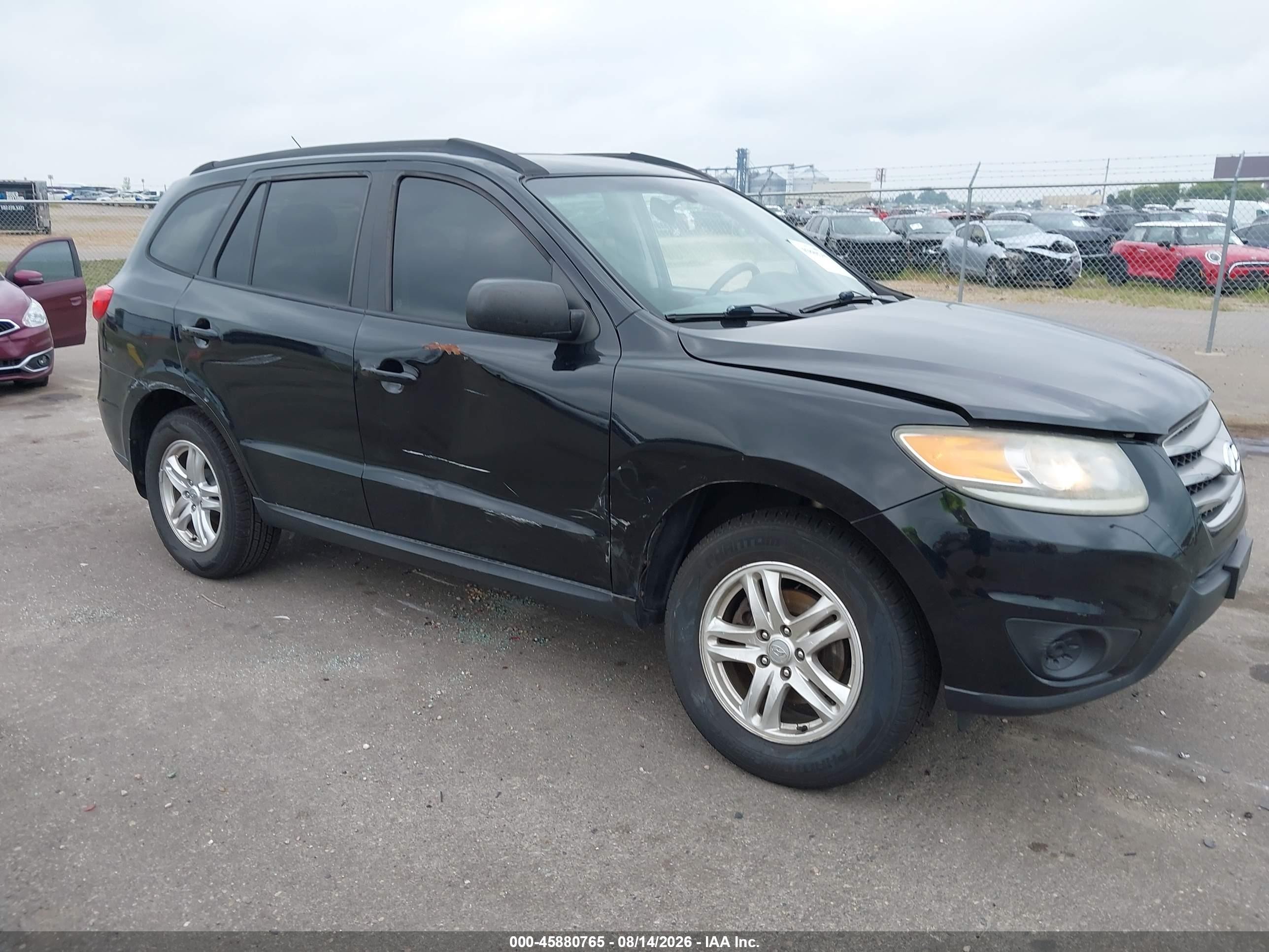 2012 Hyundai Santa Fe Gls Black vin: 5XYZGDAB7CG121097