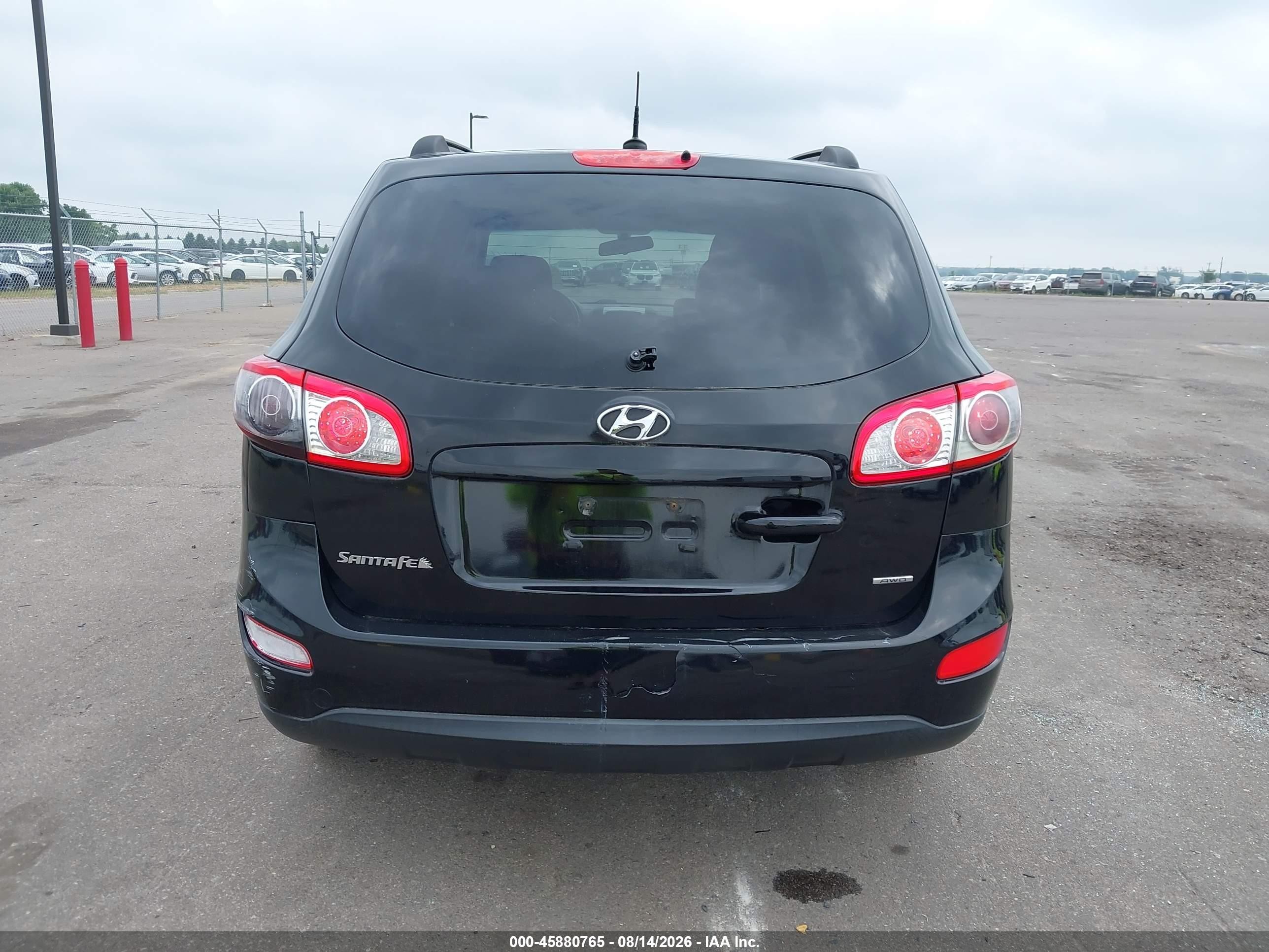 2012 Hyundai Santa Fe Gls Black vin: 5XYZGDAB7CG121097