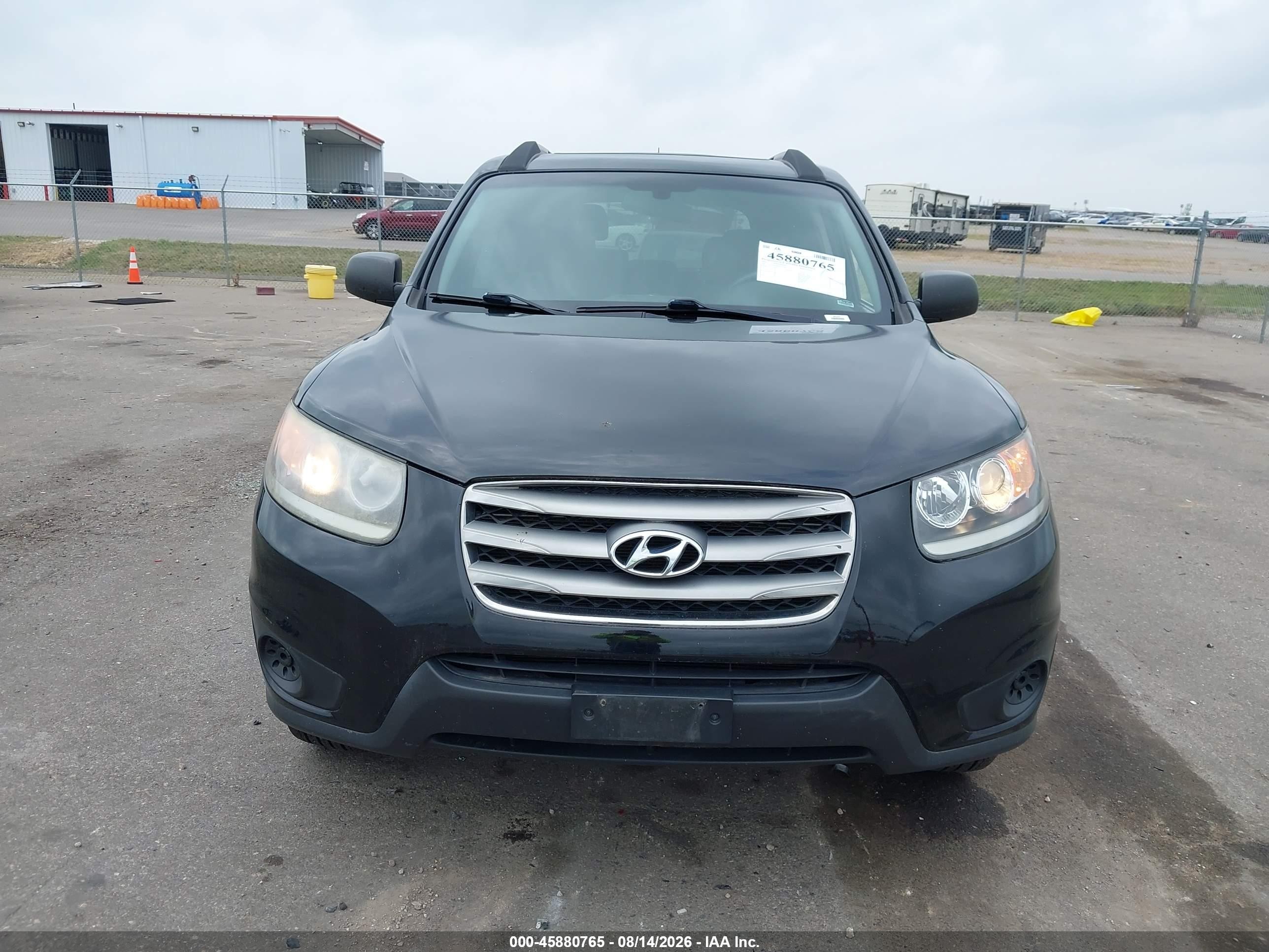 2012 Hyundai Santa Fe Gls Black vin: 5XYZGDAB7CG121097