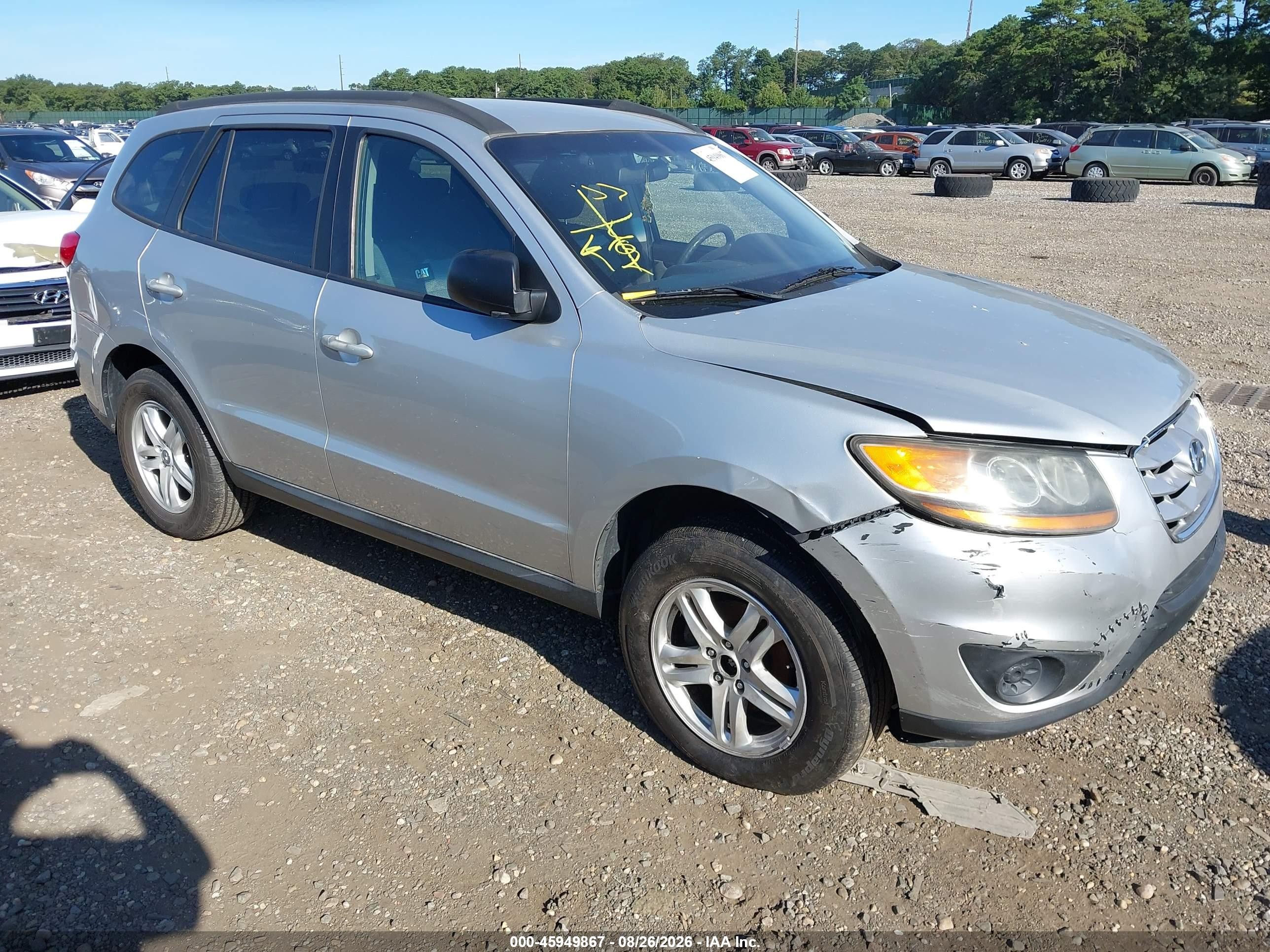 2011 Hyundai Santa Fe Gls Серебряный vin: 5XYZGDAB9BG028385