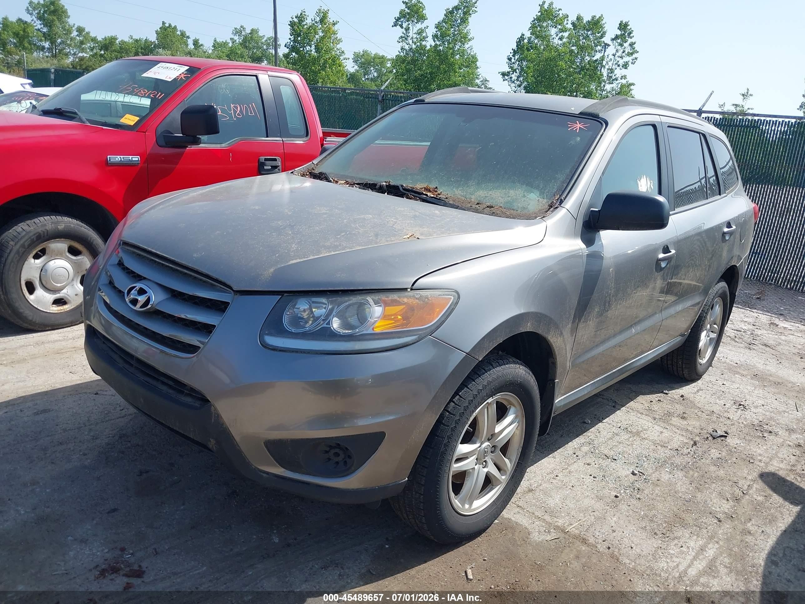 2012 Hyundai Santa Fe Gls Серый vin: 5XYZGDAB9CG100588