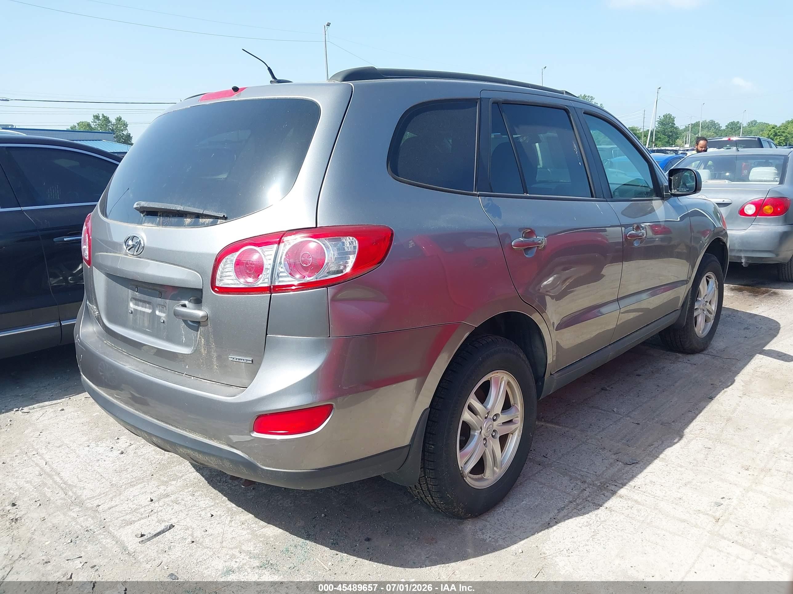 2012 Hyundai Santa Fe Gls Серый vin: 5XYZGDAB9CG100588