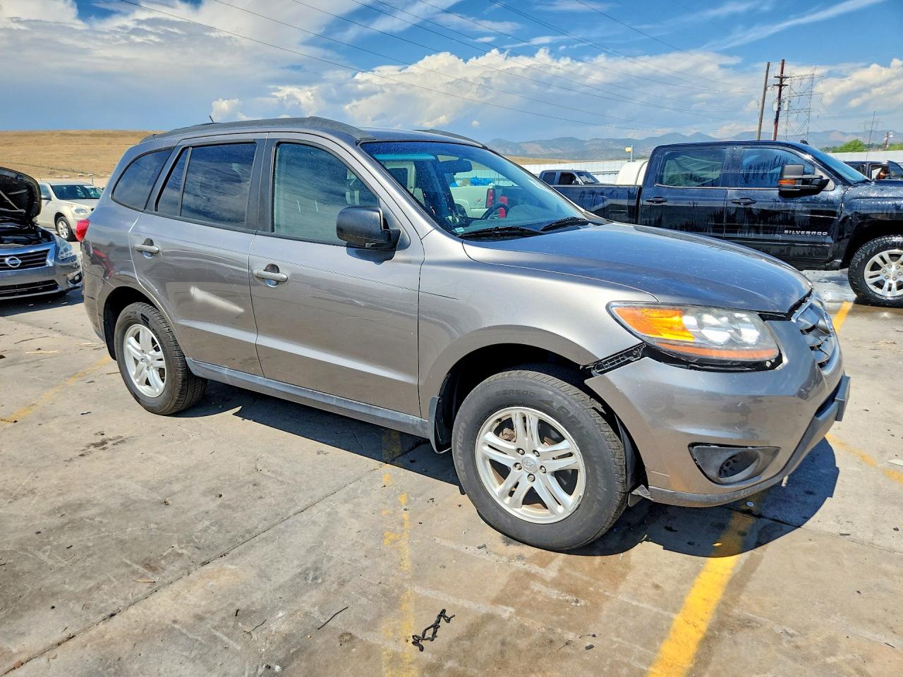 2011 Hyundai Santa Fe Gls Gray vin: 5XYZGDABXBG029366