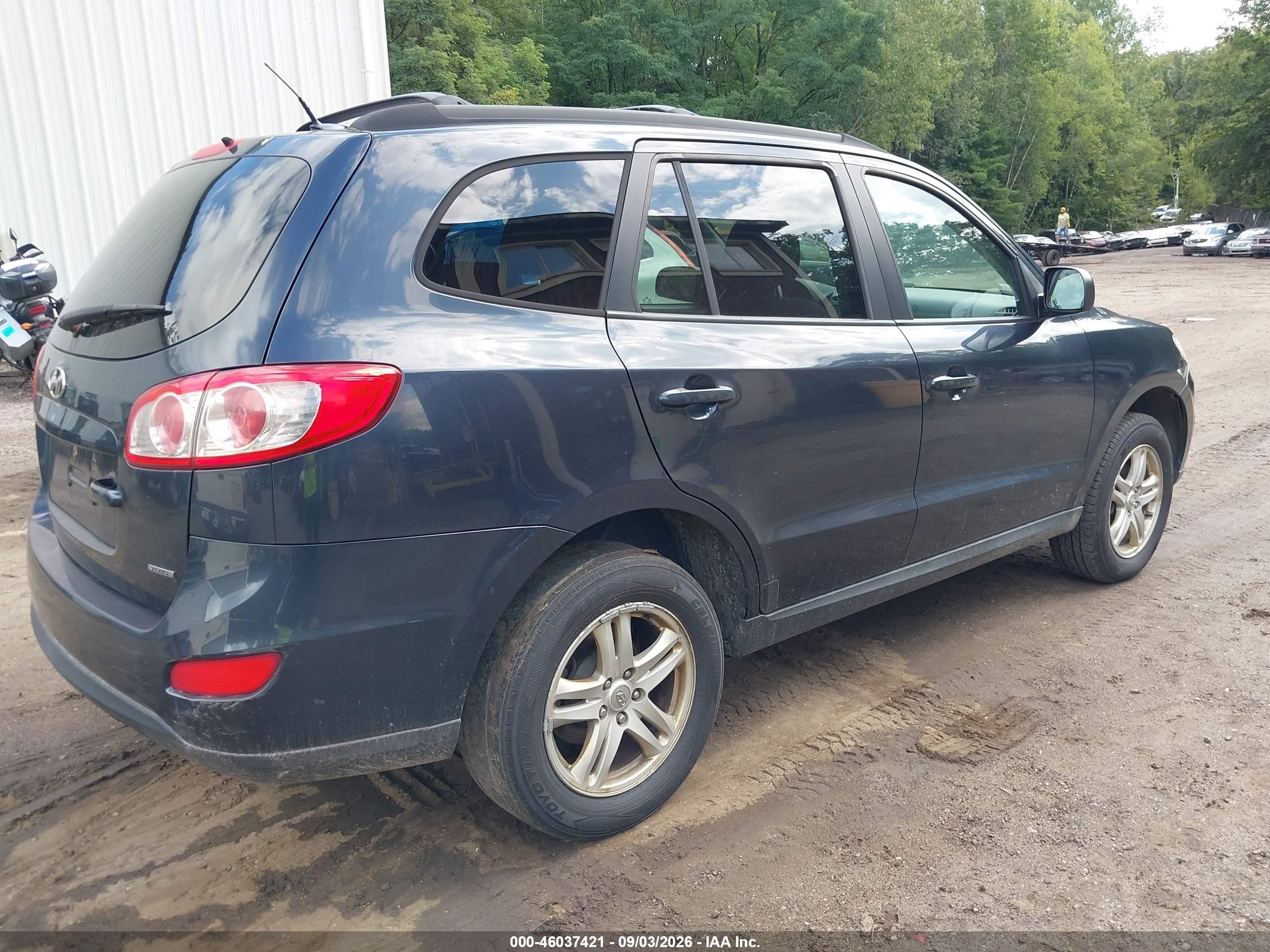 2011 Hyundai Santa Fe Gls Blue vin: 5XYZGDABXBG074632