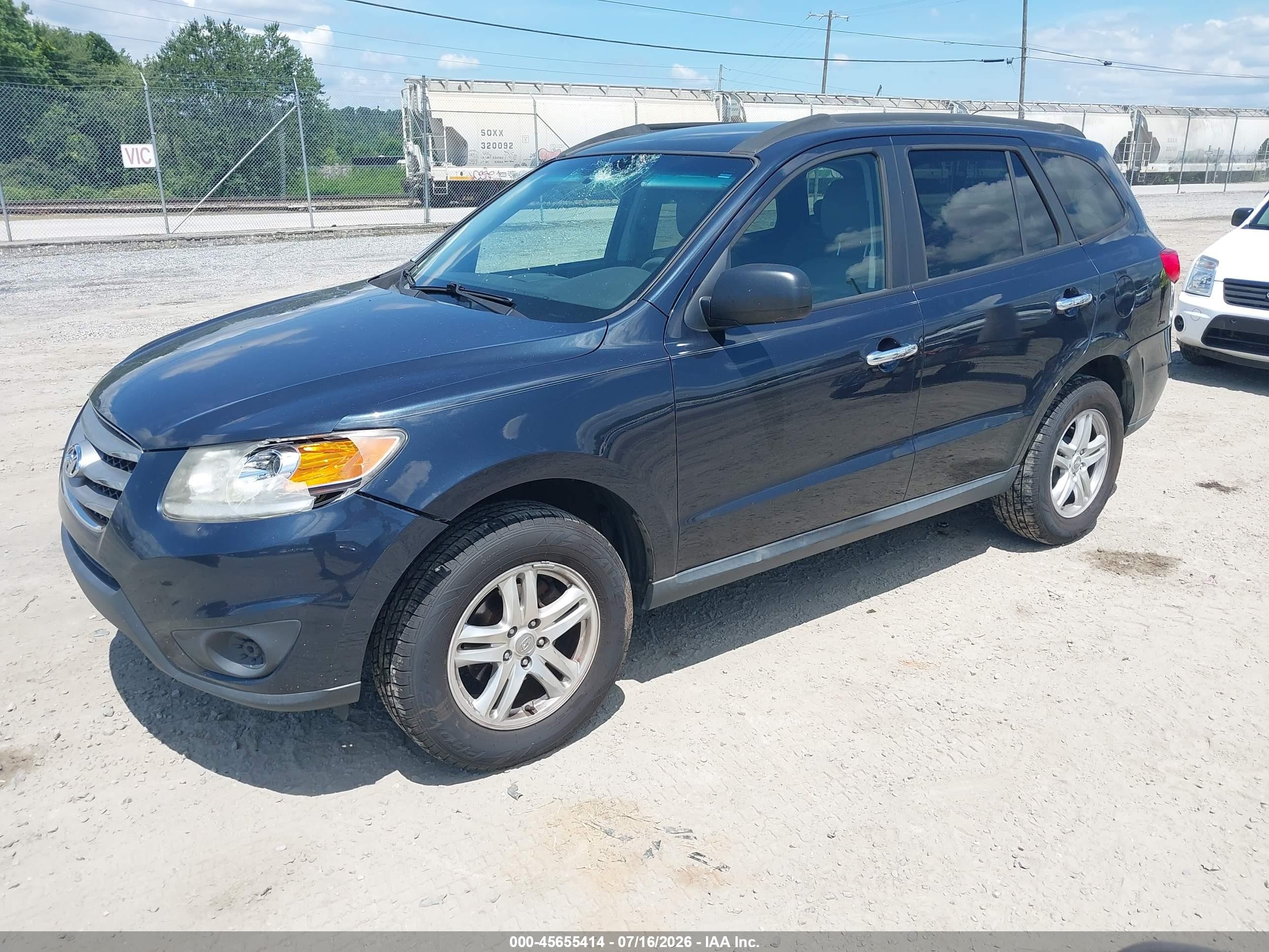 2012 Hyundai Santa Fe Gls Blue vin: 5XYZGDABXCG092081