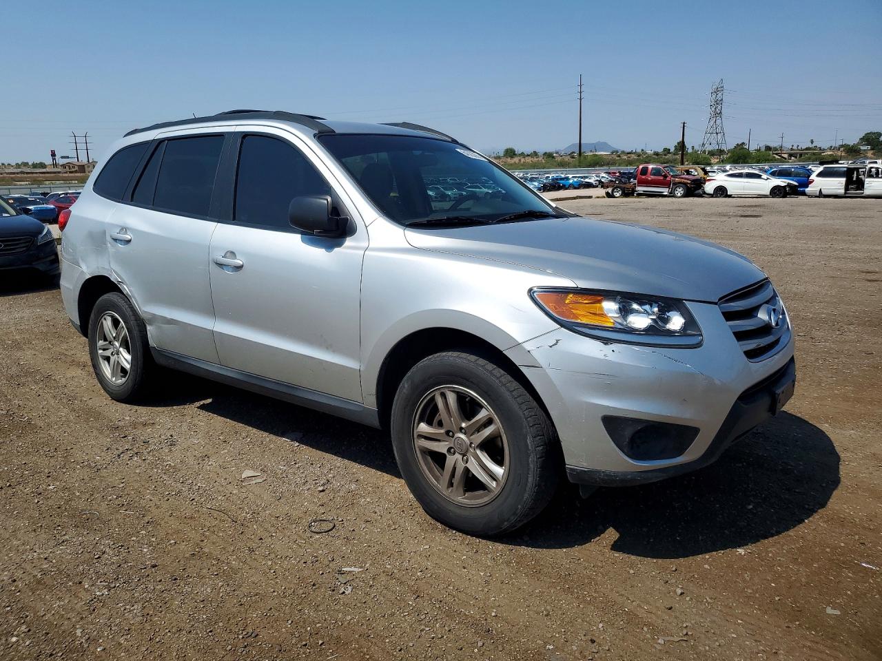 2012 Hyundai Santa Fe Gls Silver vin: 5XYZGDABXCG140288