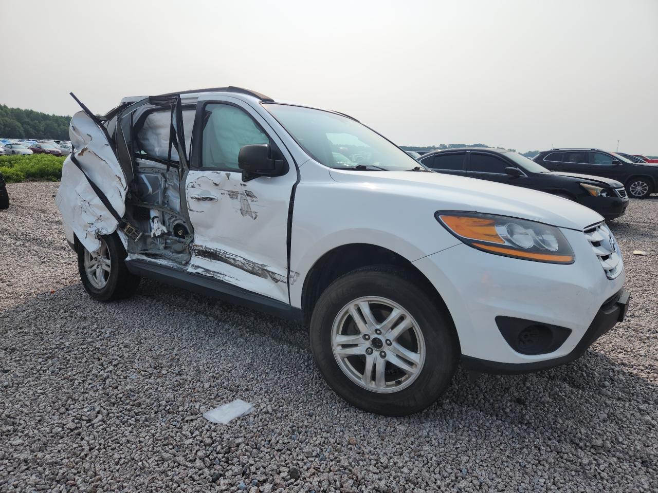 2011 Hyundai Santa Fe Gls White vin: 5XYZGDAG1BG056774