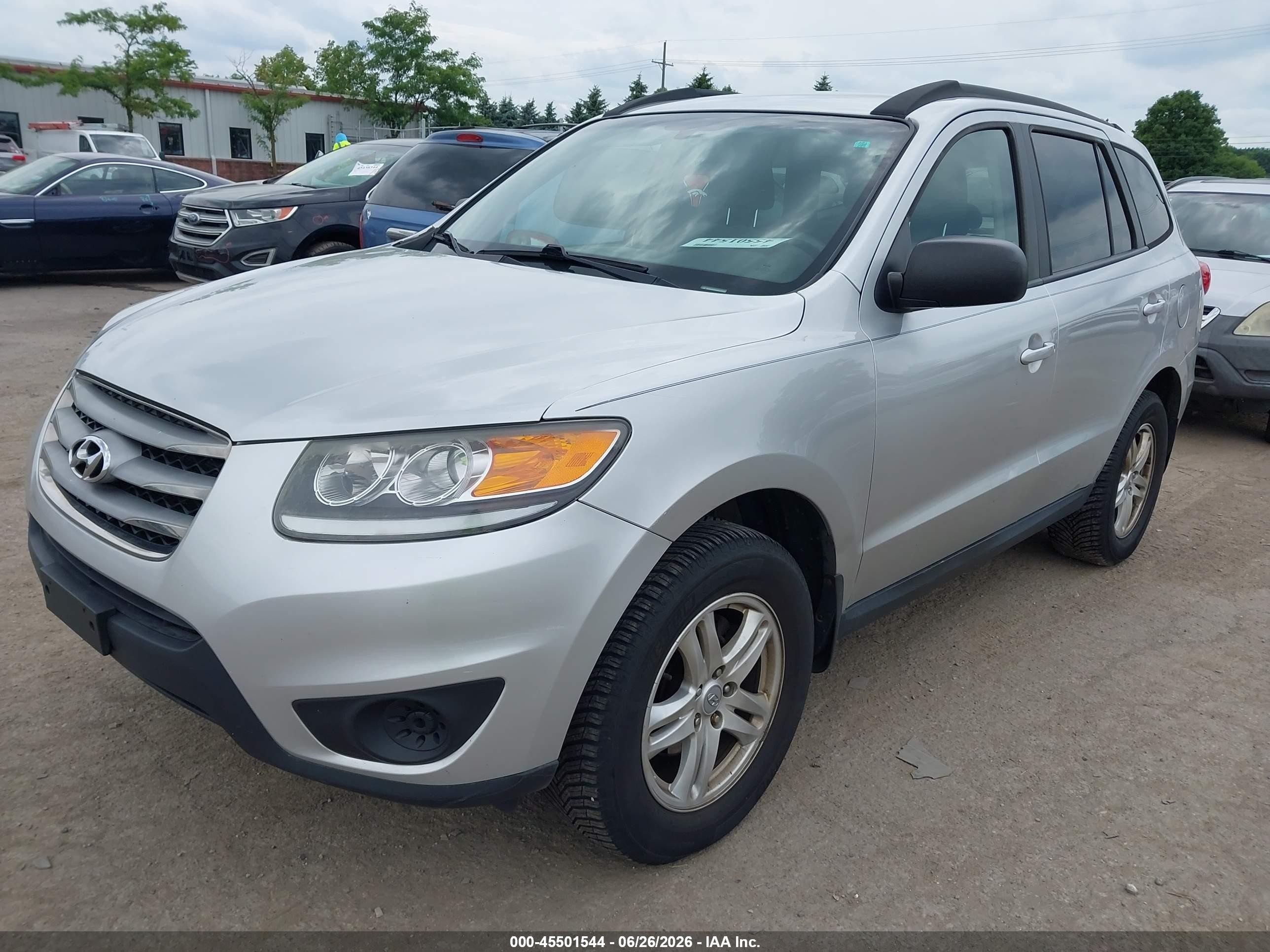 2012 Hyundai Santa Fe Gls V6 Silver vin: 5XYZGDAG1CG116537