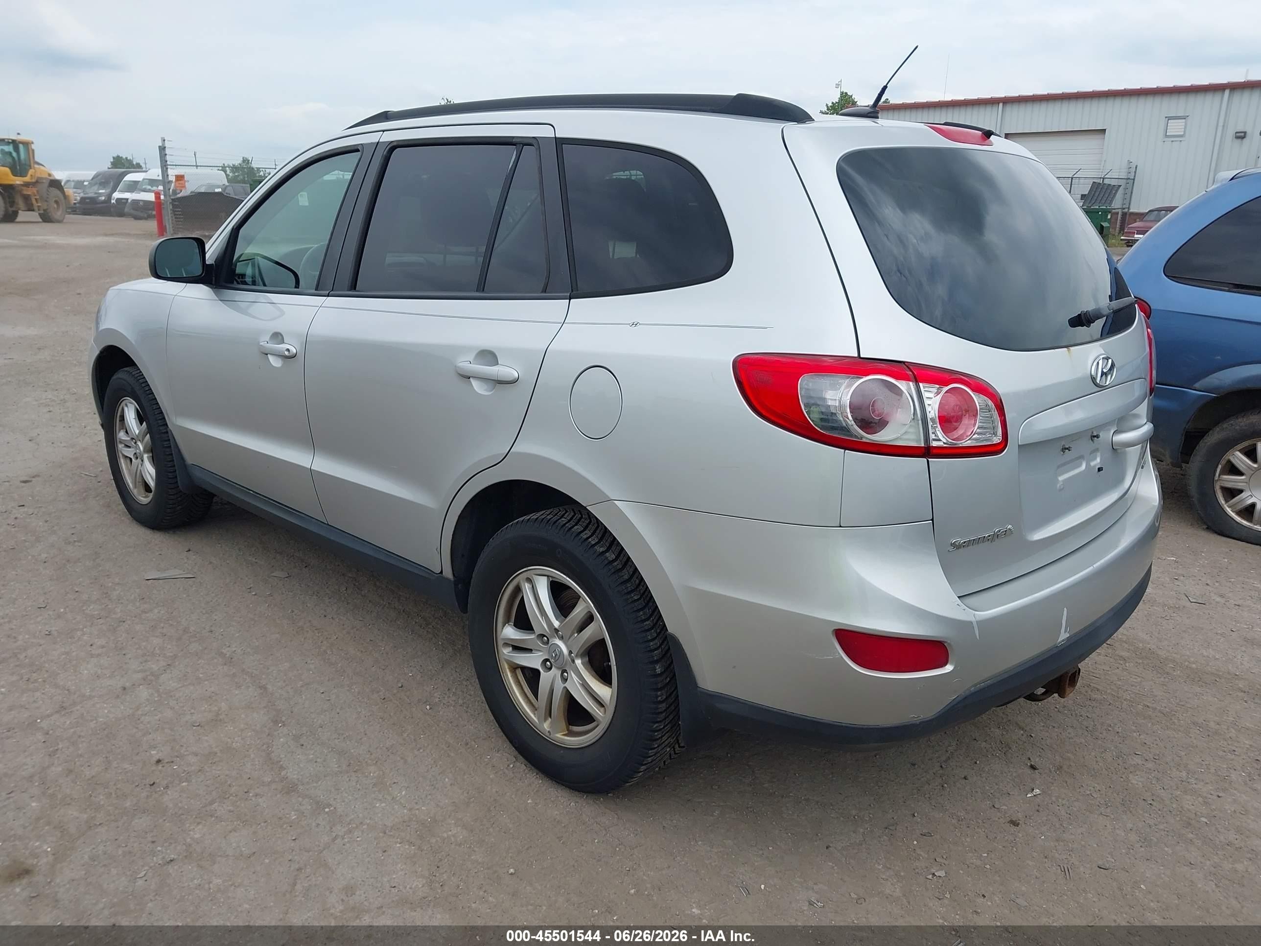 2012 Hyundai Santa Fe Gls V6 Silver vin: 5XYZGDAG1CG116537