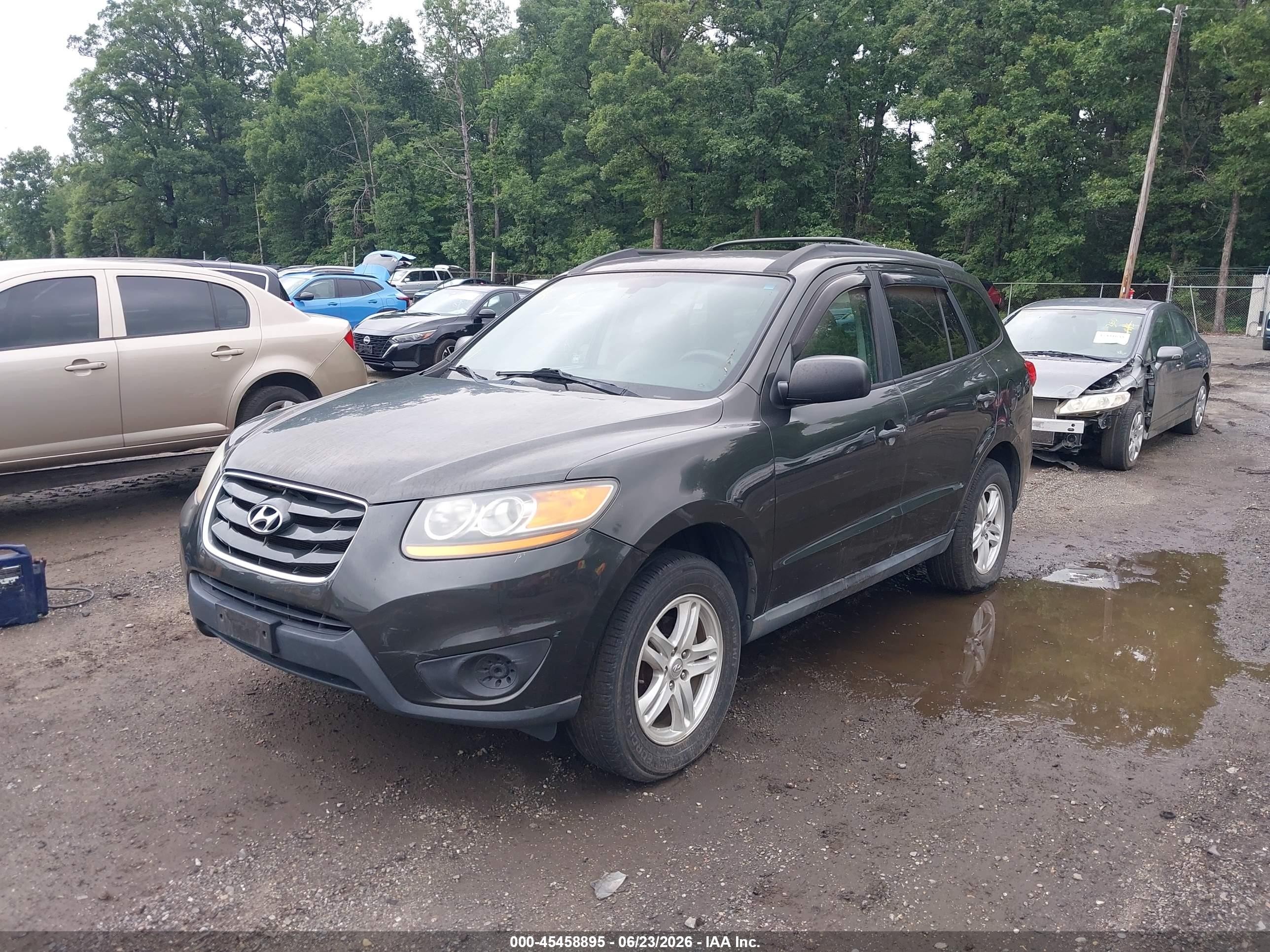 2011 Hyundai Santa Fe Gls V6 Gray vin: 5XYZGDAG2BG038185