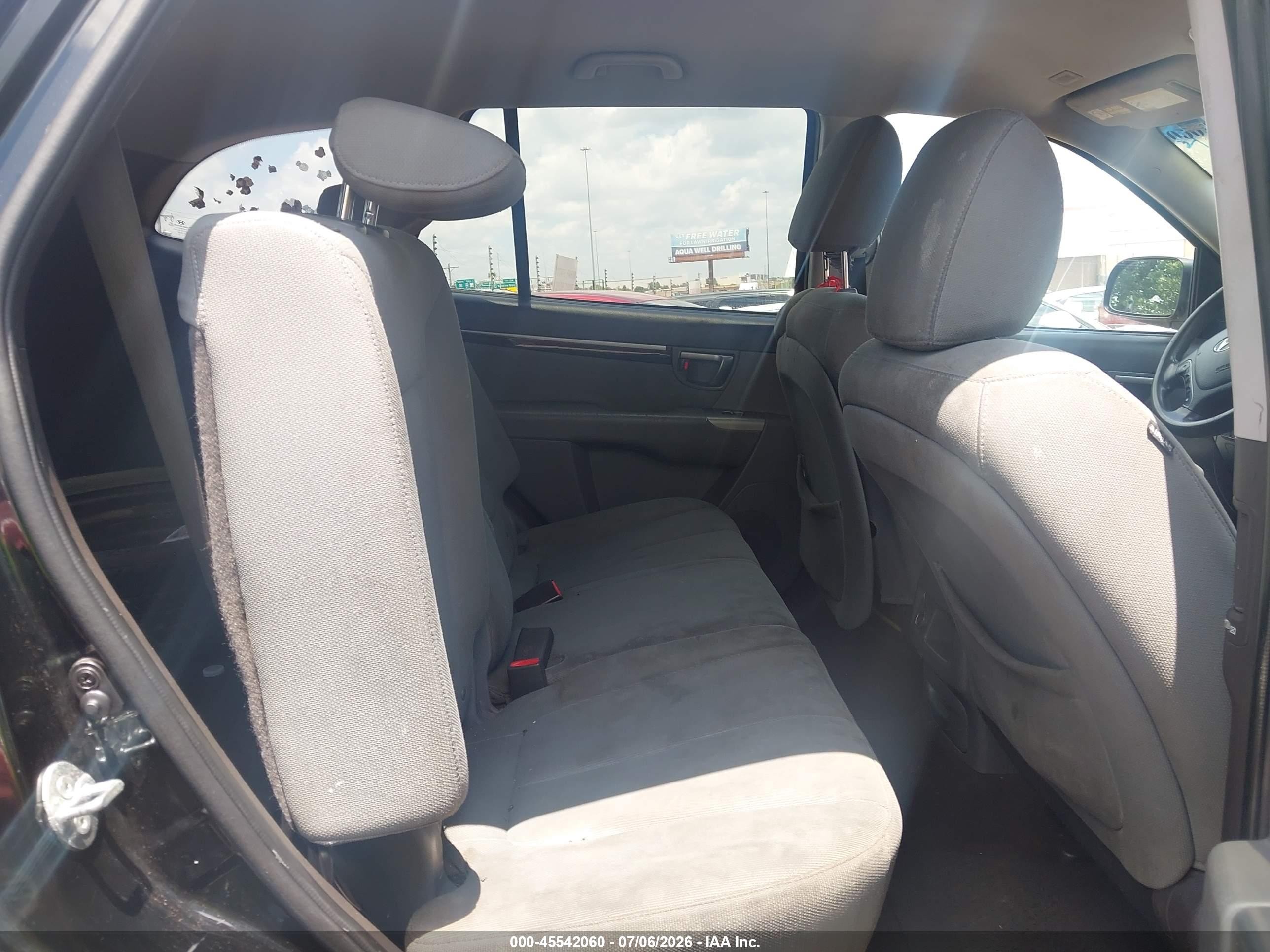 2012 Hyundai Santa Fe Gls V6 Black vin: 5XYZGDAG3CG169255