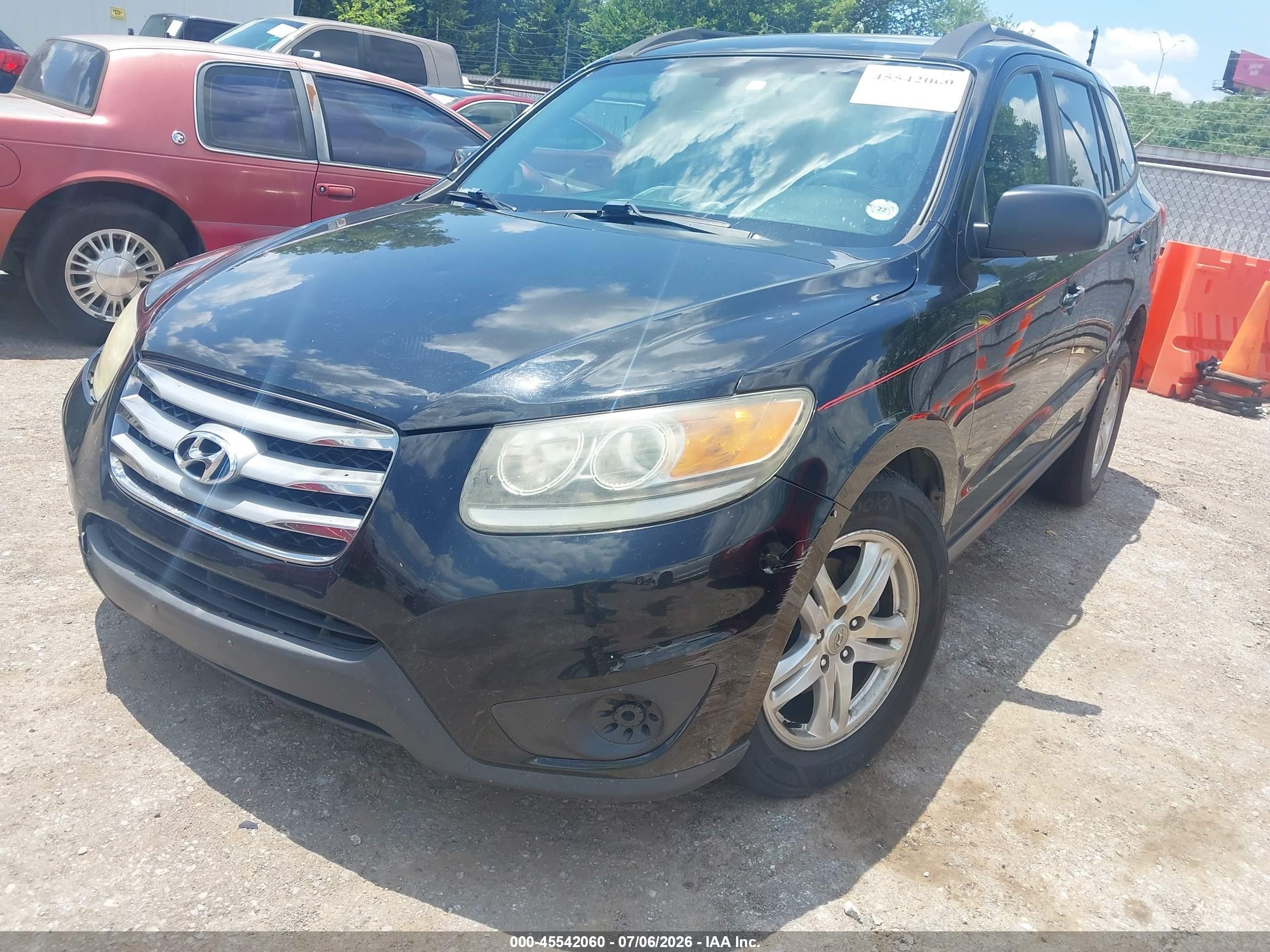2012 Hyundai Santa Fe Gls V6 Black vin: 5XYZGDAG3CG169255