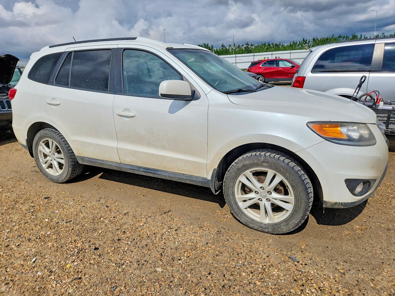2012 Hyundai Santa Fe Gls White vin: 5XYZGDAG4CG119352