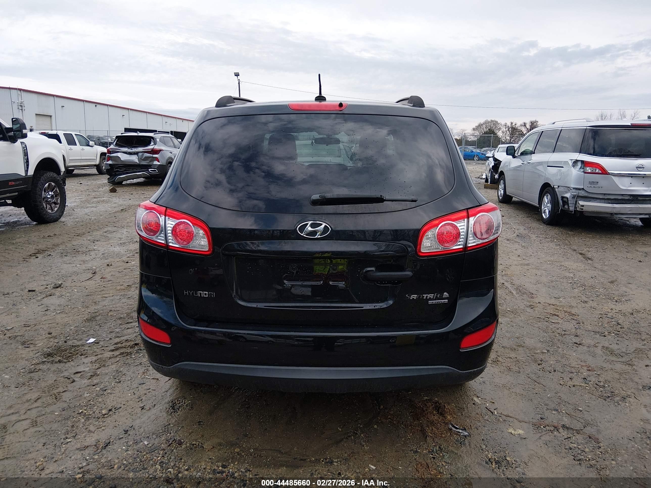 2011 Hyundai Santa Fe Gls V6 Black vin: 5XYZGDAG5BG020019
