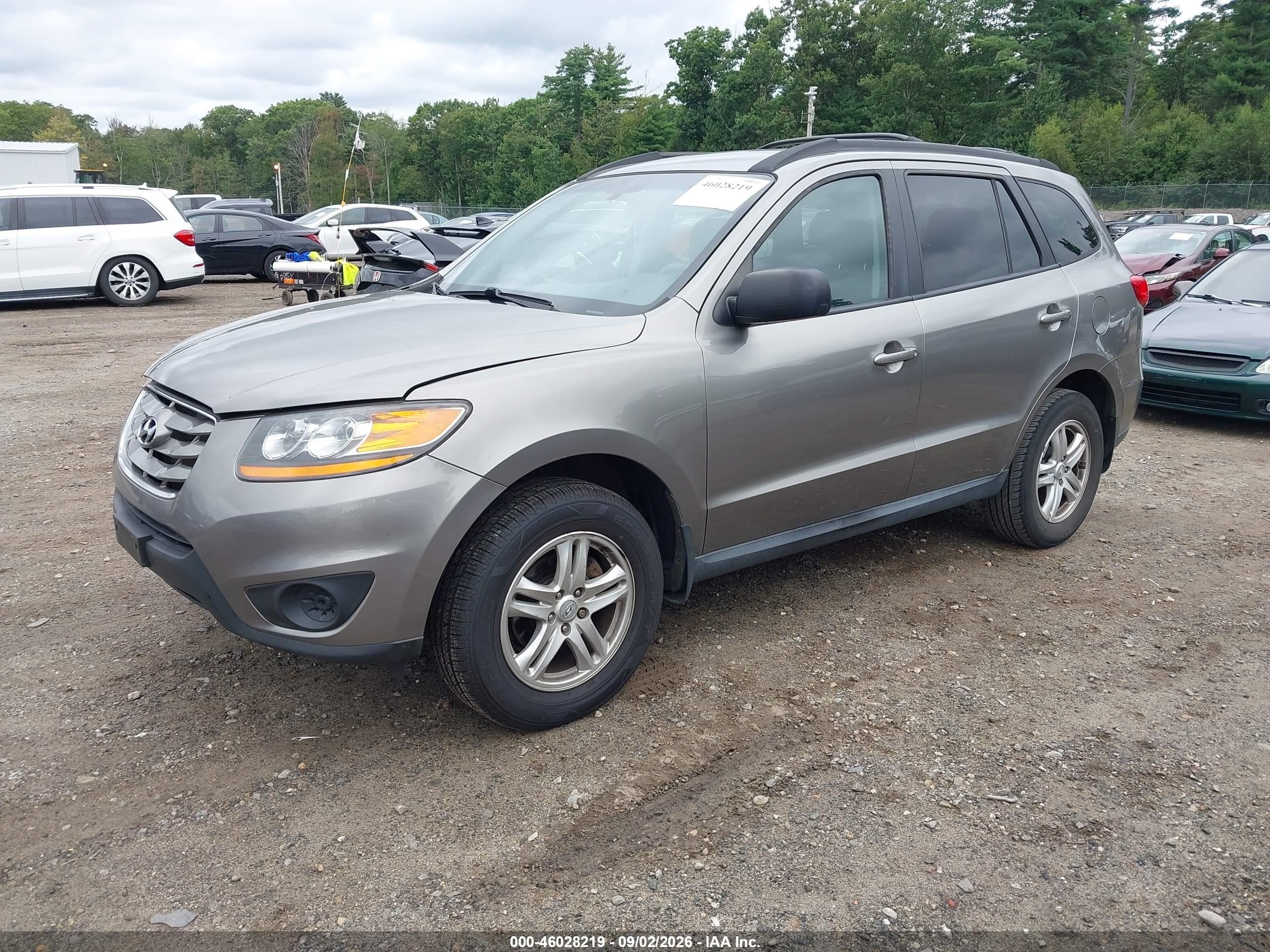 2011 Hyundai Santa Fe Gls V6 Gray vin: 5XYZGDAG5BG020926