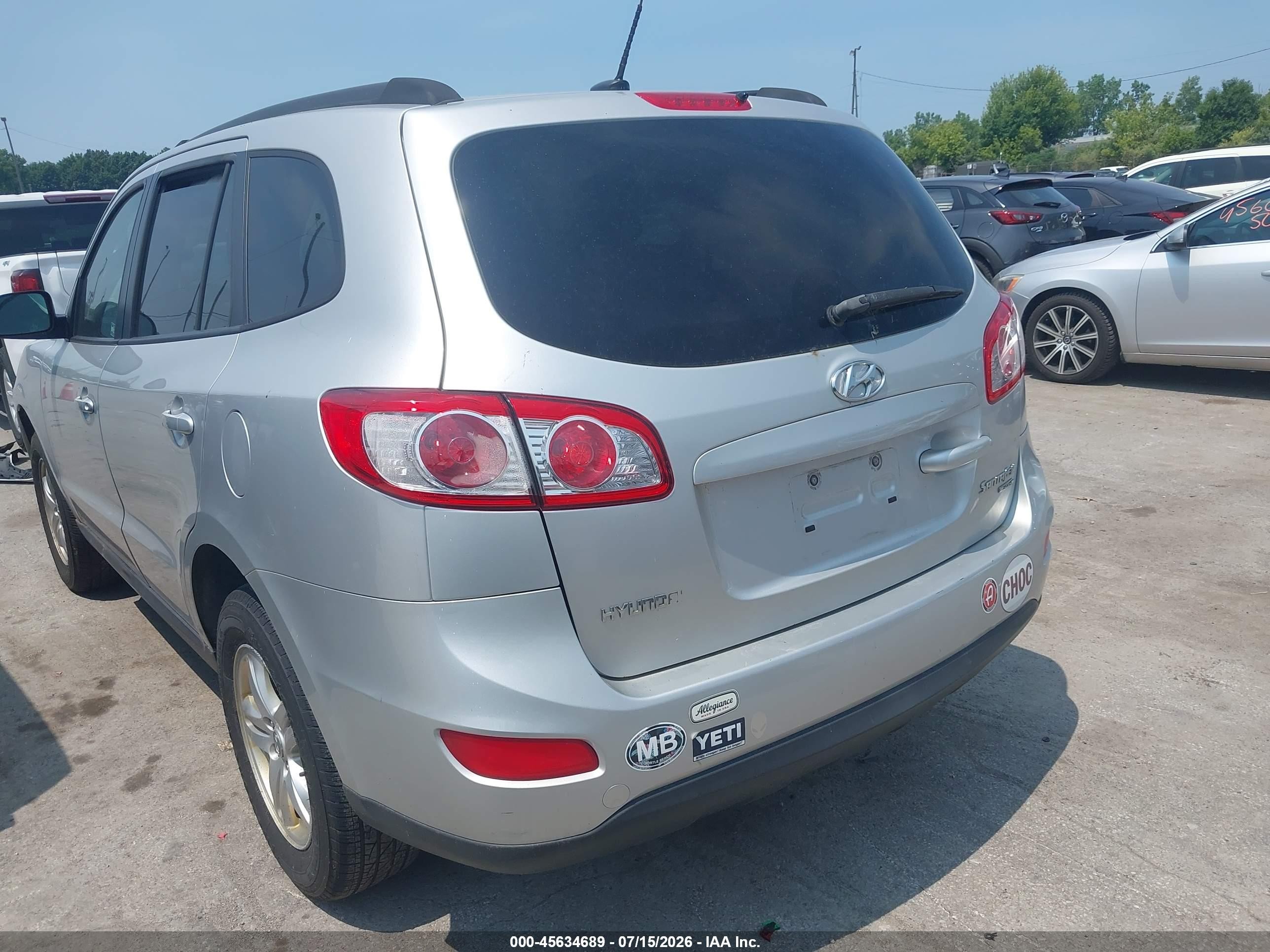 2011 Hyundai Santa Fe Gls V6 Silver vin: 5XYZGDAG6BG015119