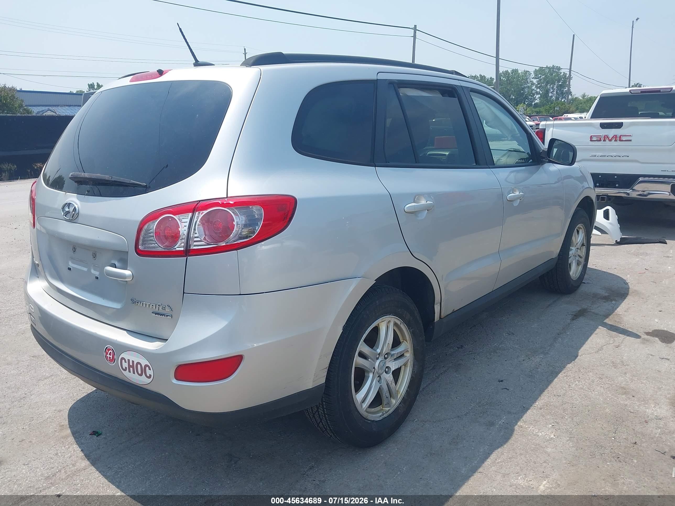 2011 Hyundai Santa Fe Gls V6 Silver vin: 5XYZGDAG6BG015119