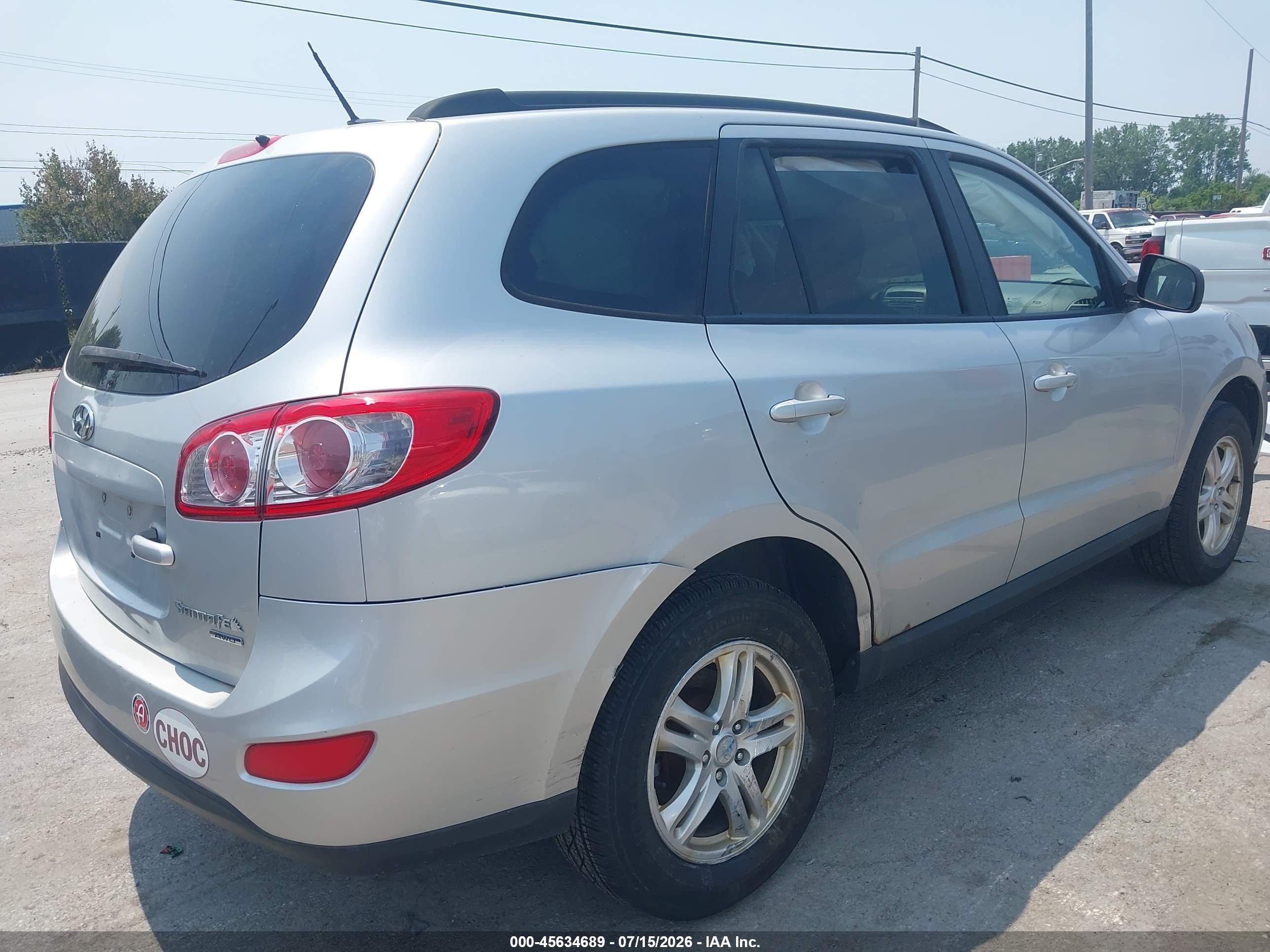 2011 Hyundai Santa Fe Gls V6 Silver vin: 5XYZGDAG6BG015119
