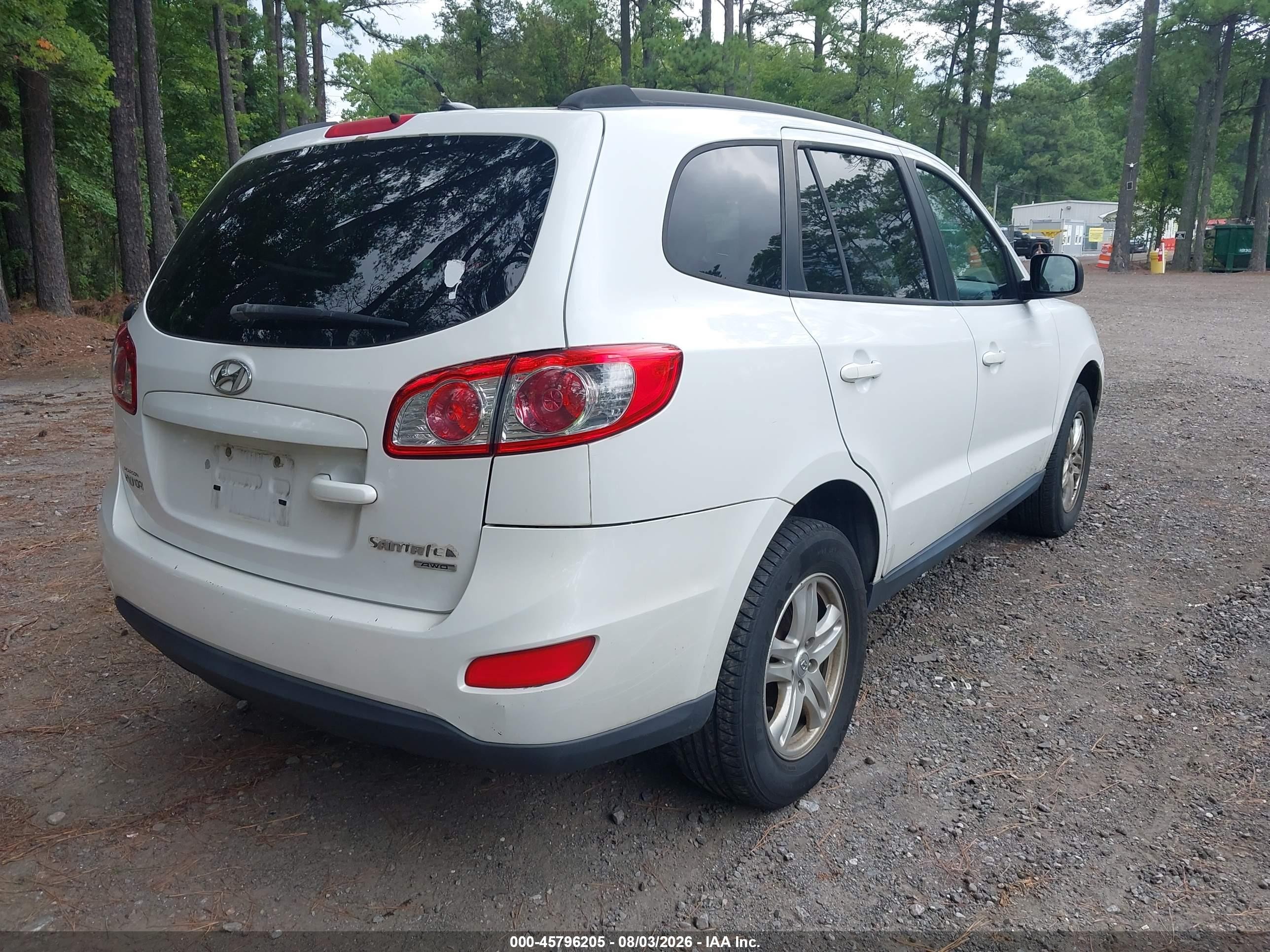 2011 Hyundai Santa Fe Gls V6 White vin: 5XYZGDAG9BG020928