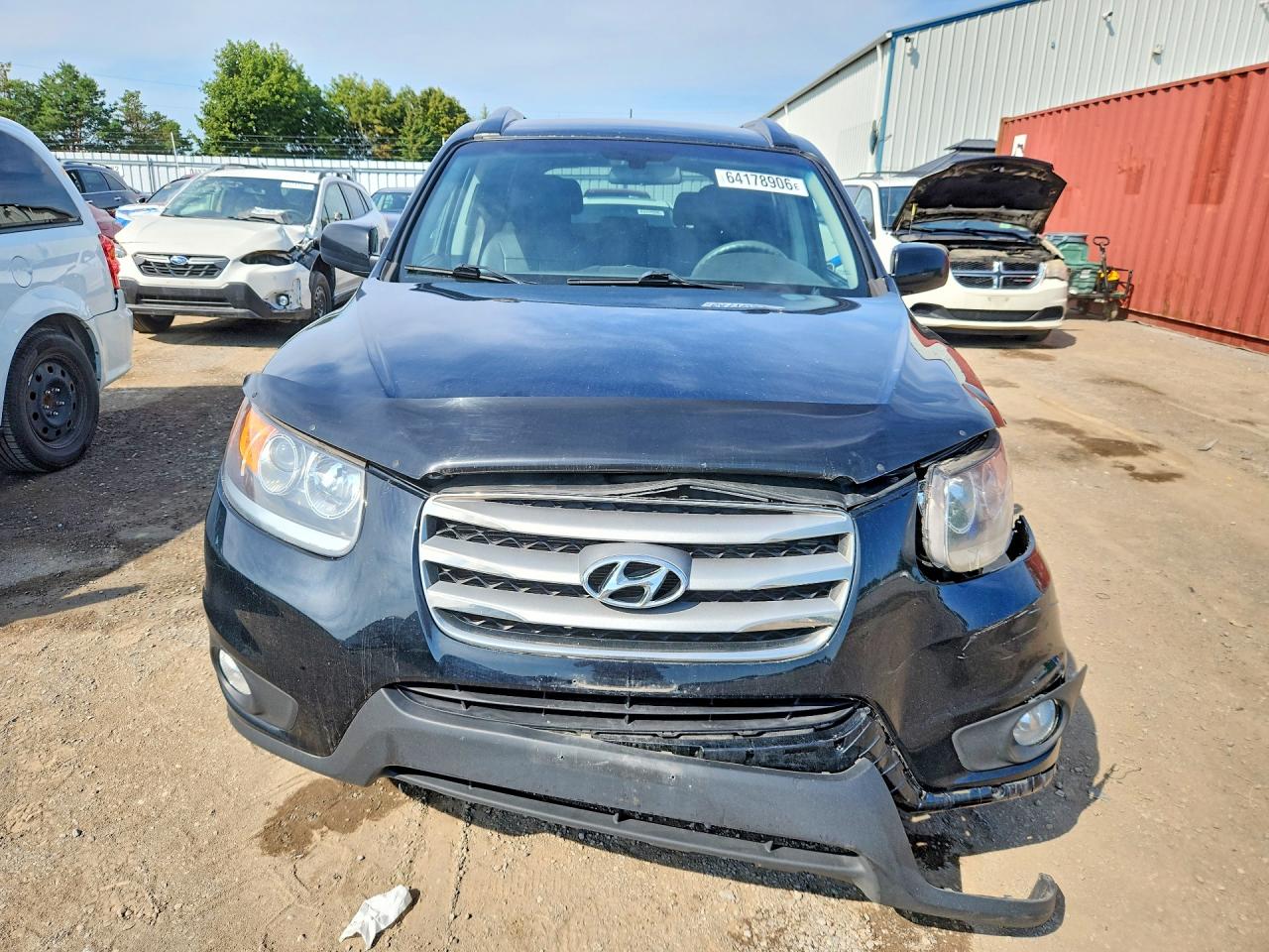 2012 Hyundai Santa Fe Gls Black vin: 5XYZGDAG9CG115037
