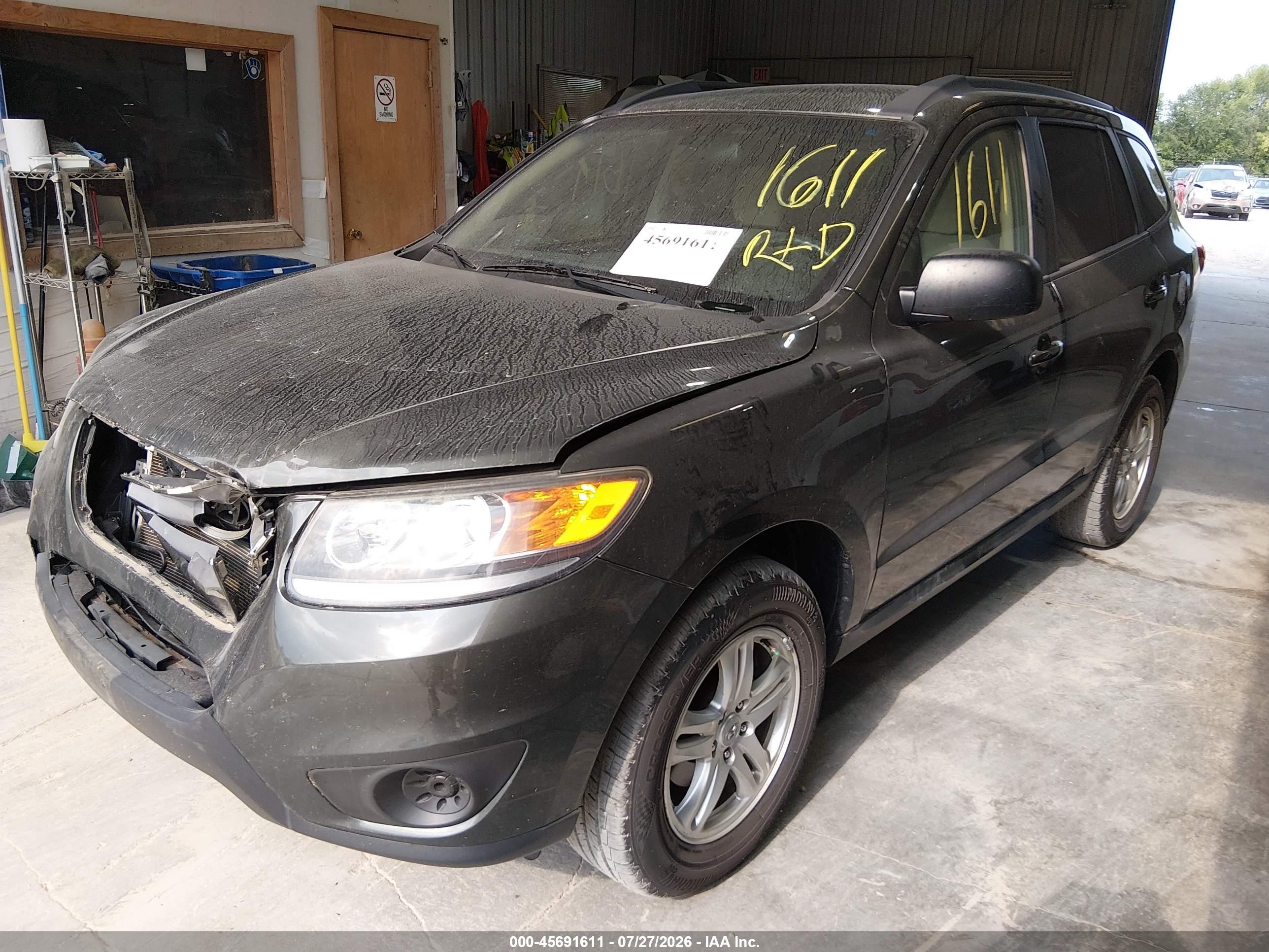 2012 Hyundai Santa Fe Gls V6 Green vin: 5XYZGDAG9CG139905