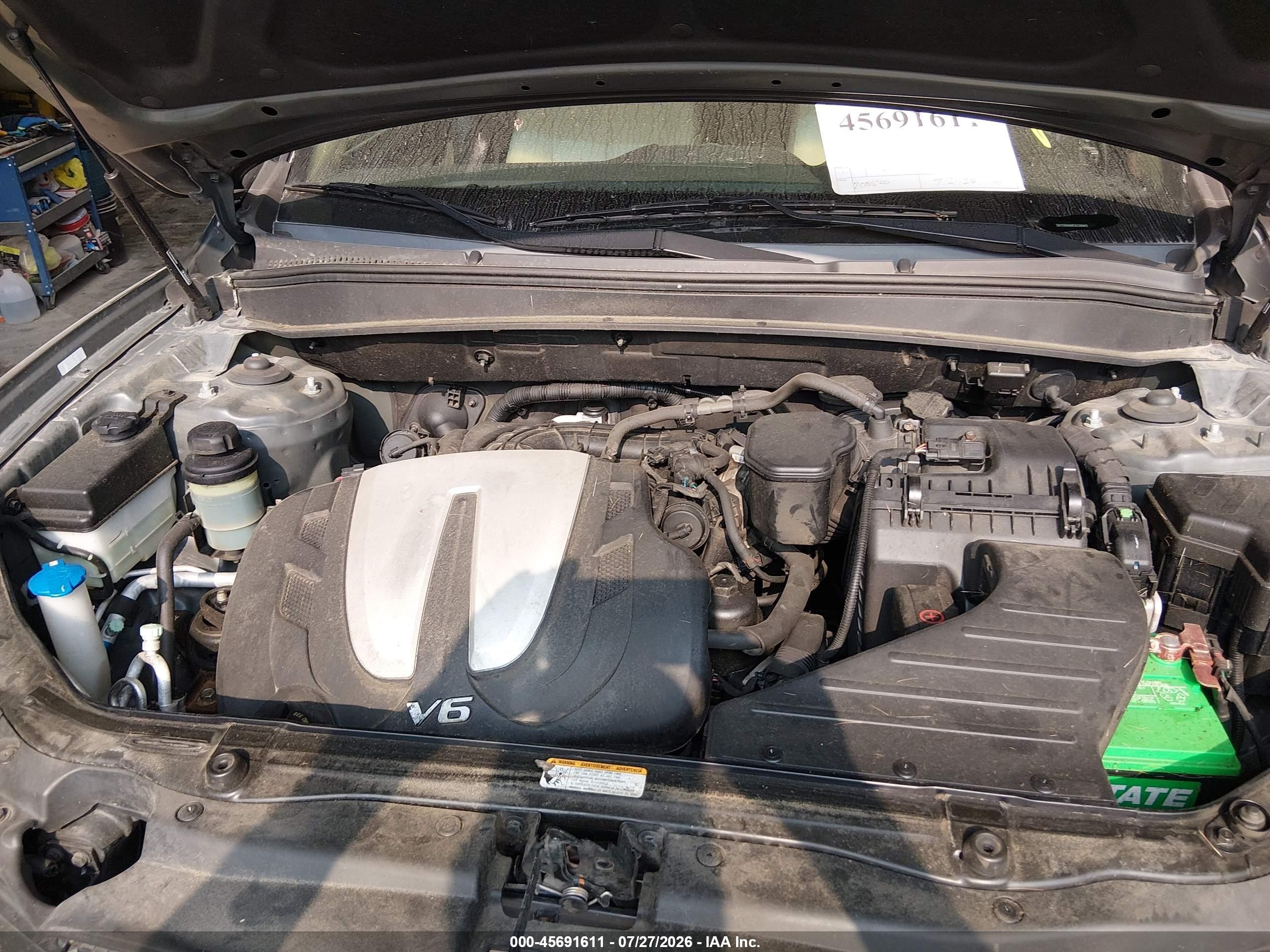 2012 Hyundai Santa Fe Gls V6 Green vin: 5XYZGDAG9CG139905