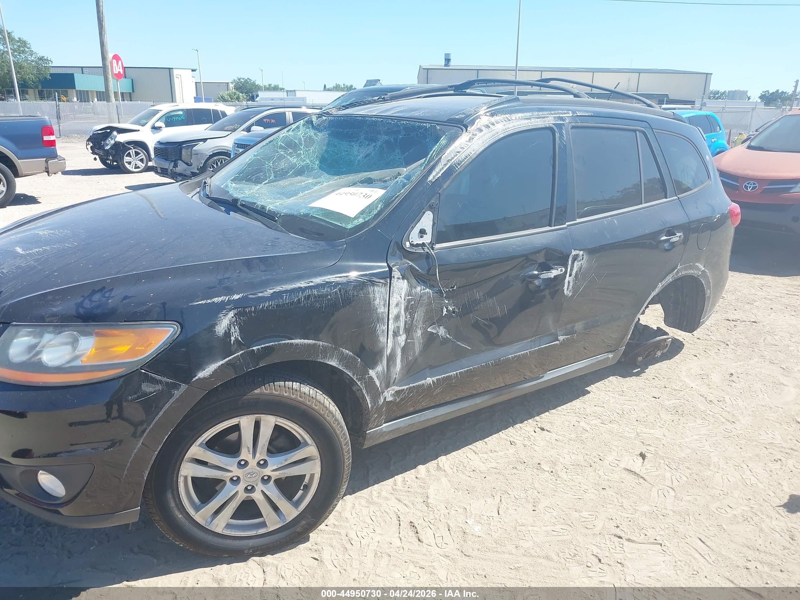 2011 Hyundai Santa Fe Se Black vin: 5XYZH4AG1BG076357