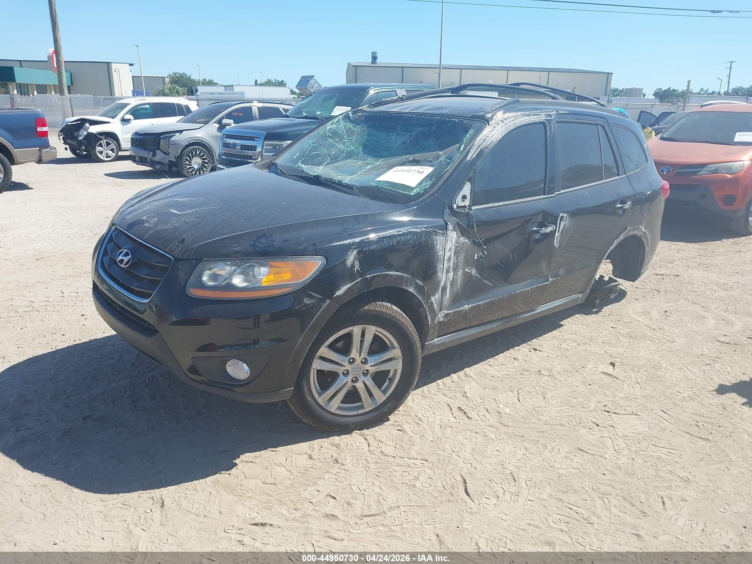 2011 Hyundai Santa Fe Se Black vin: 5XYZH4AG1BG076357