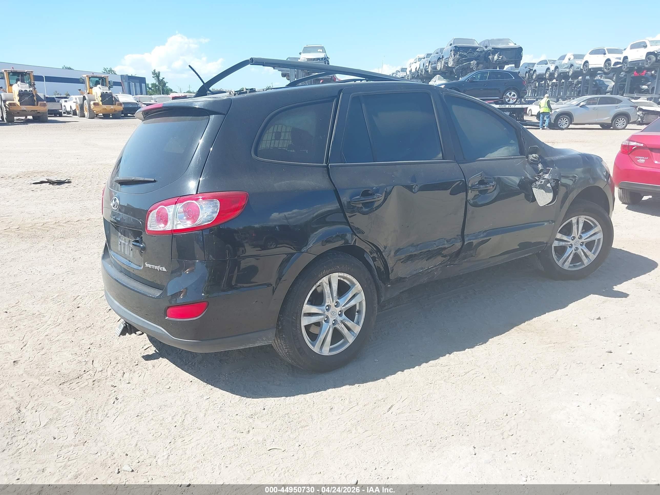 2011 Hyundai Santa Fe Se Black vin: 5XYZH4AG1BG076357