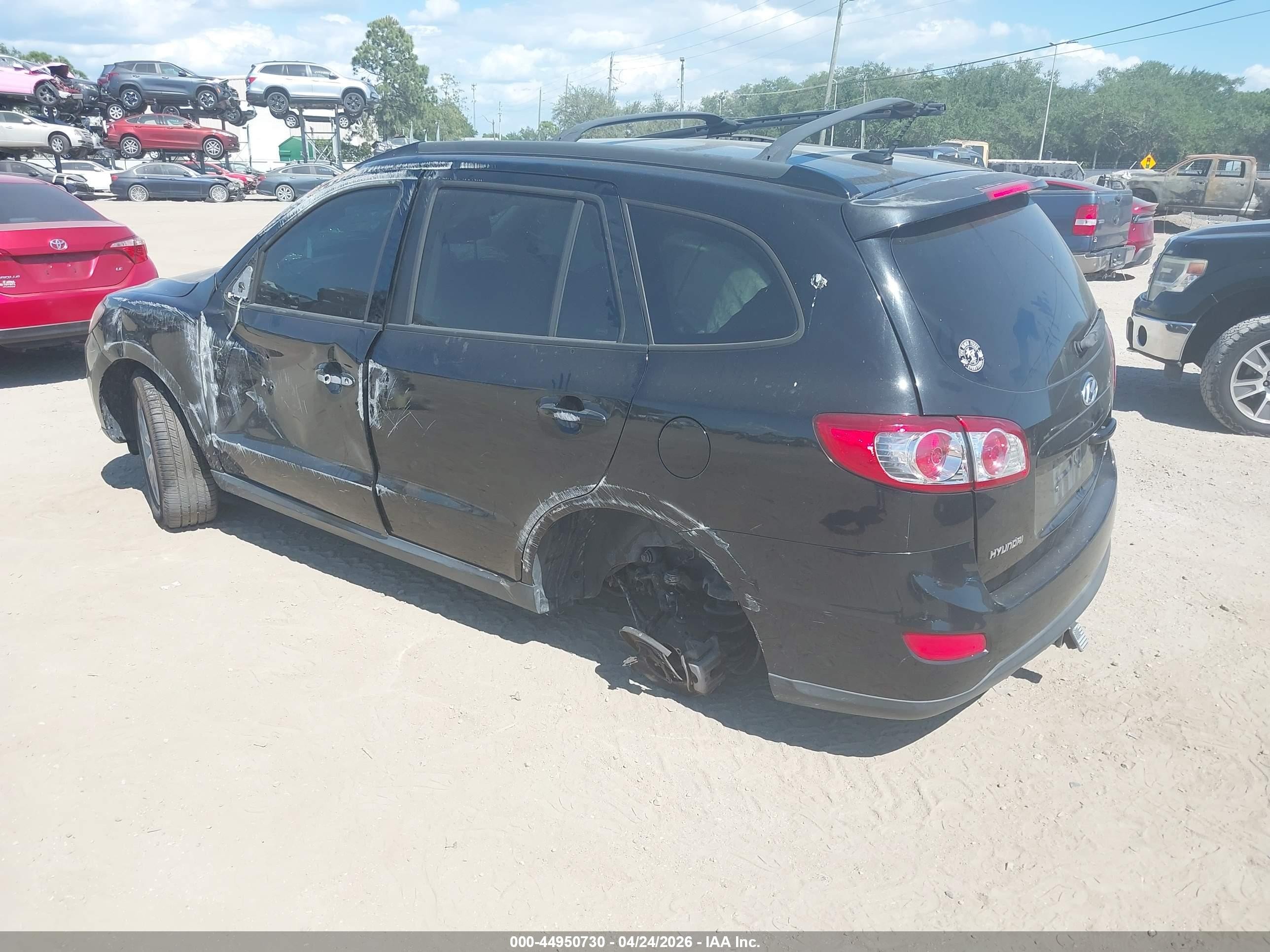 2011 Hyundai Santa Fe Se Black vin: 5XYZH4AG1BG076357