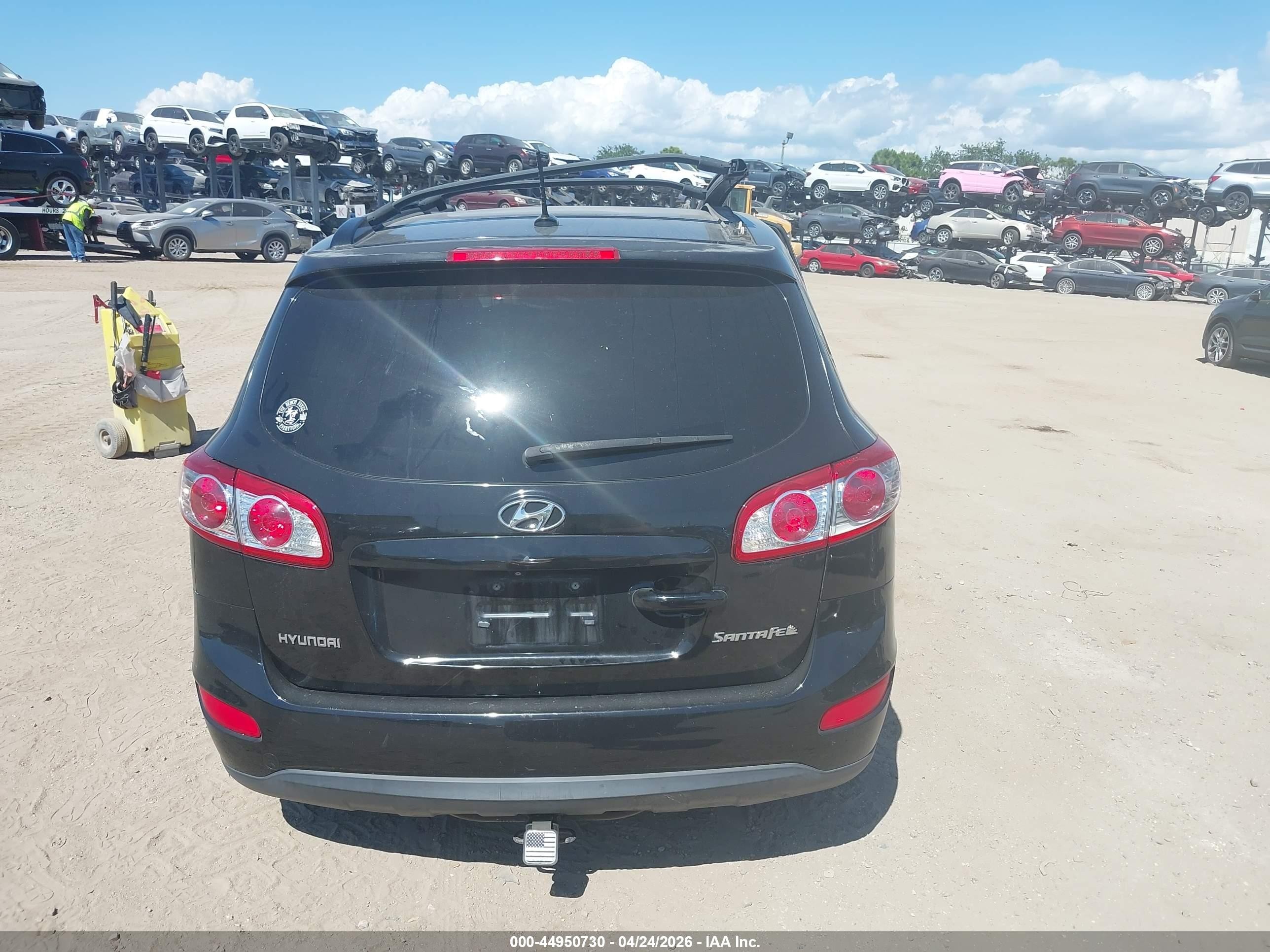 2011 Hyundai Santa Fe Se Black vin: 5XYZH4AG1BG076357