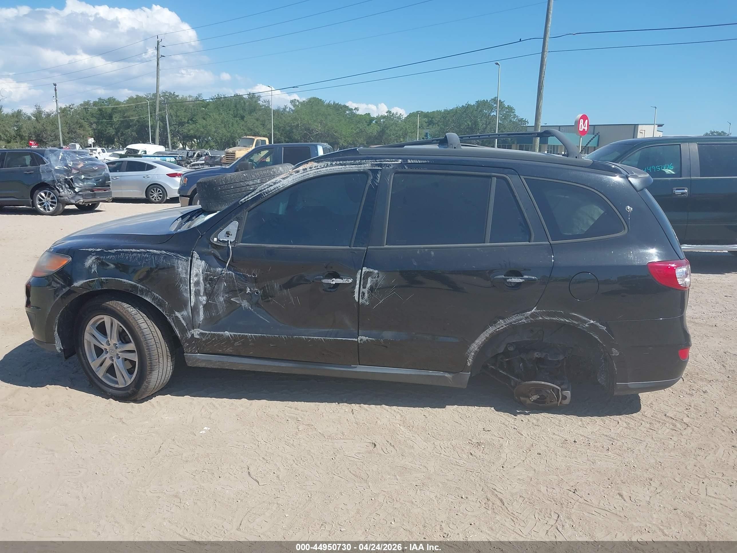 2011 Hyundai Santa Fe Se Black vin: 5XYZH4AG1BG076357
