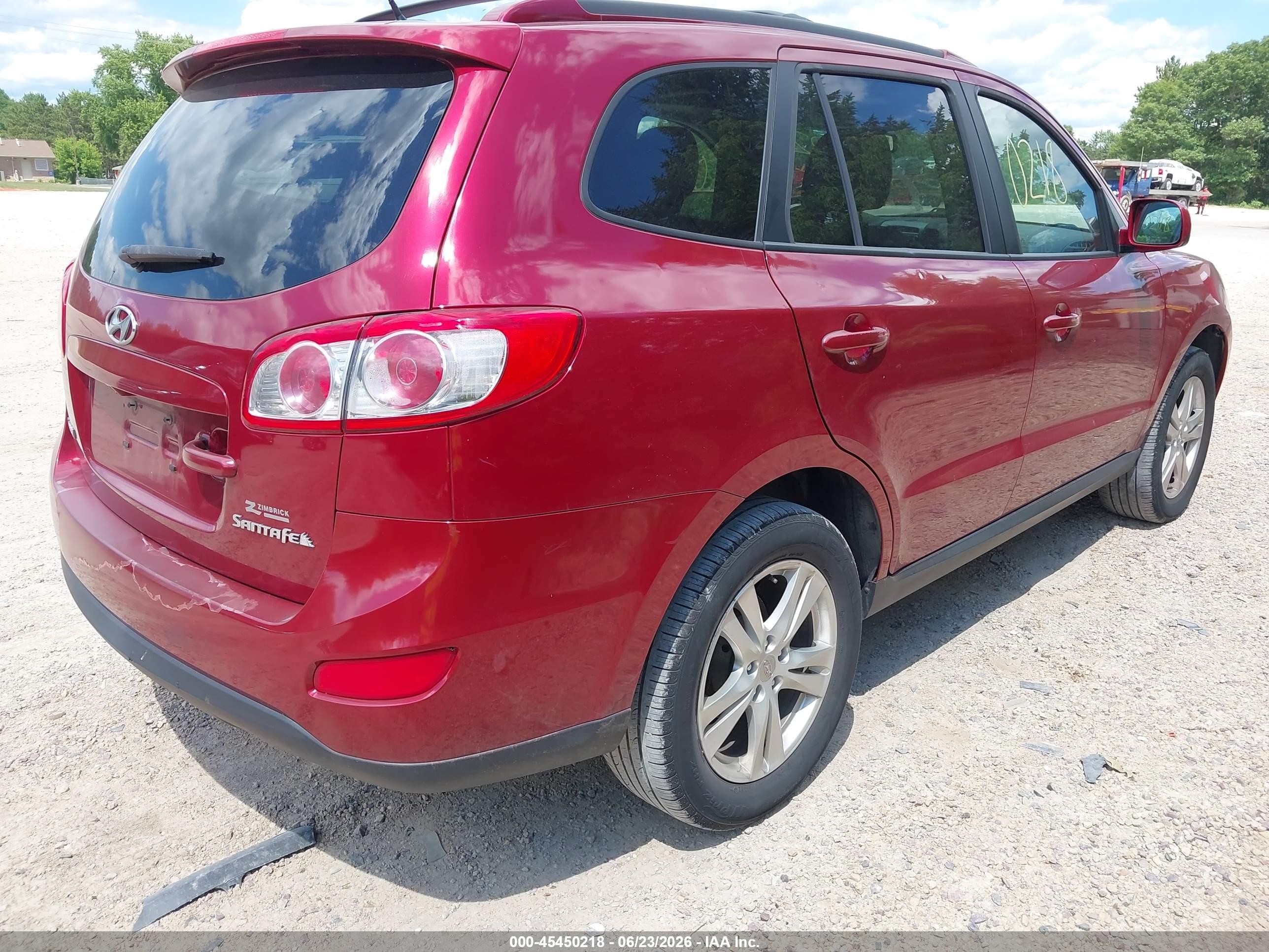2011 Hyundai Santa Fe Se Red vin: 5XYZH4AG2BG076450