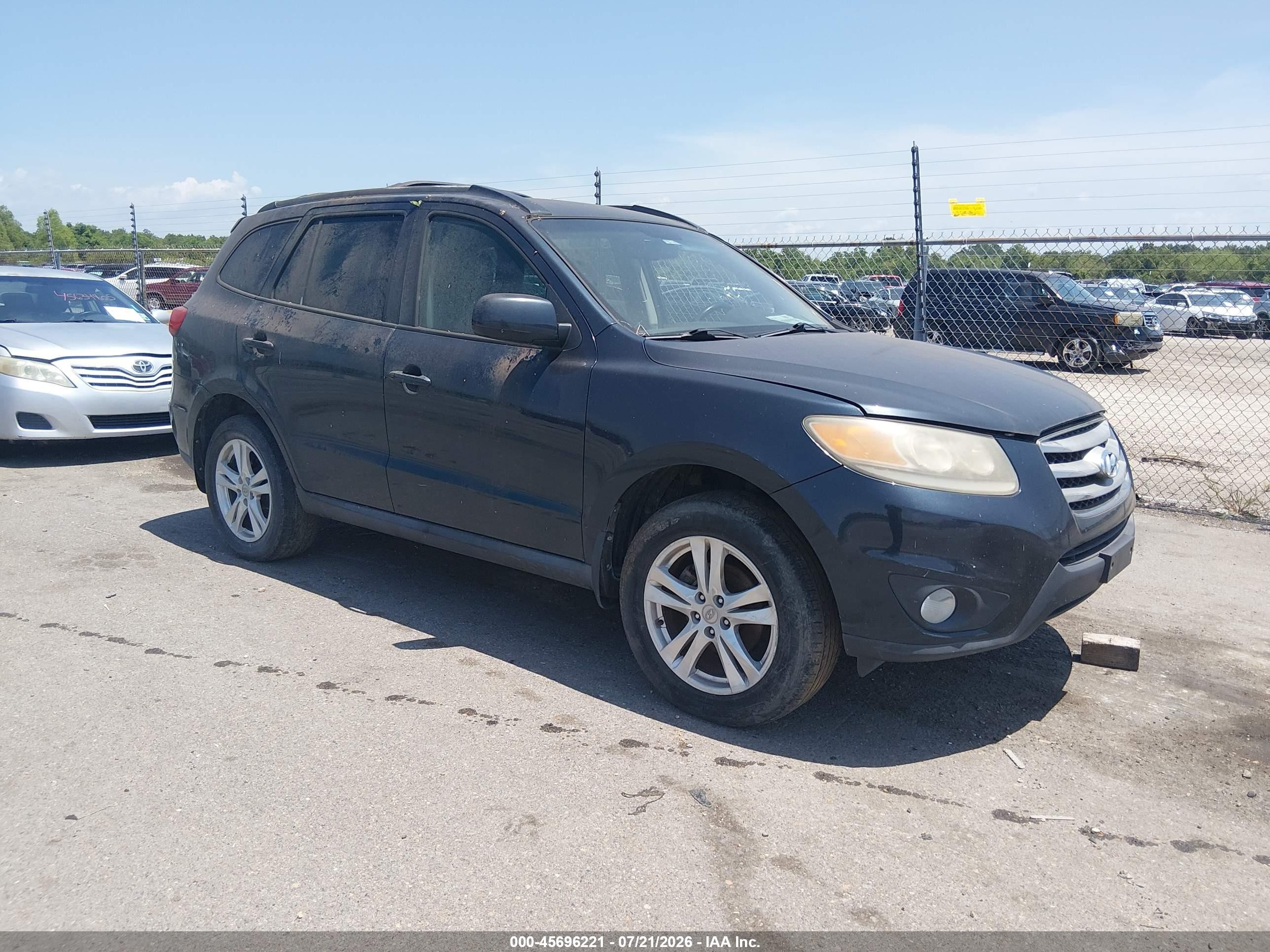 2012 Hyundai Santa Fe Se Dark Blue vin: 5XYZH4AG4CG140599