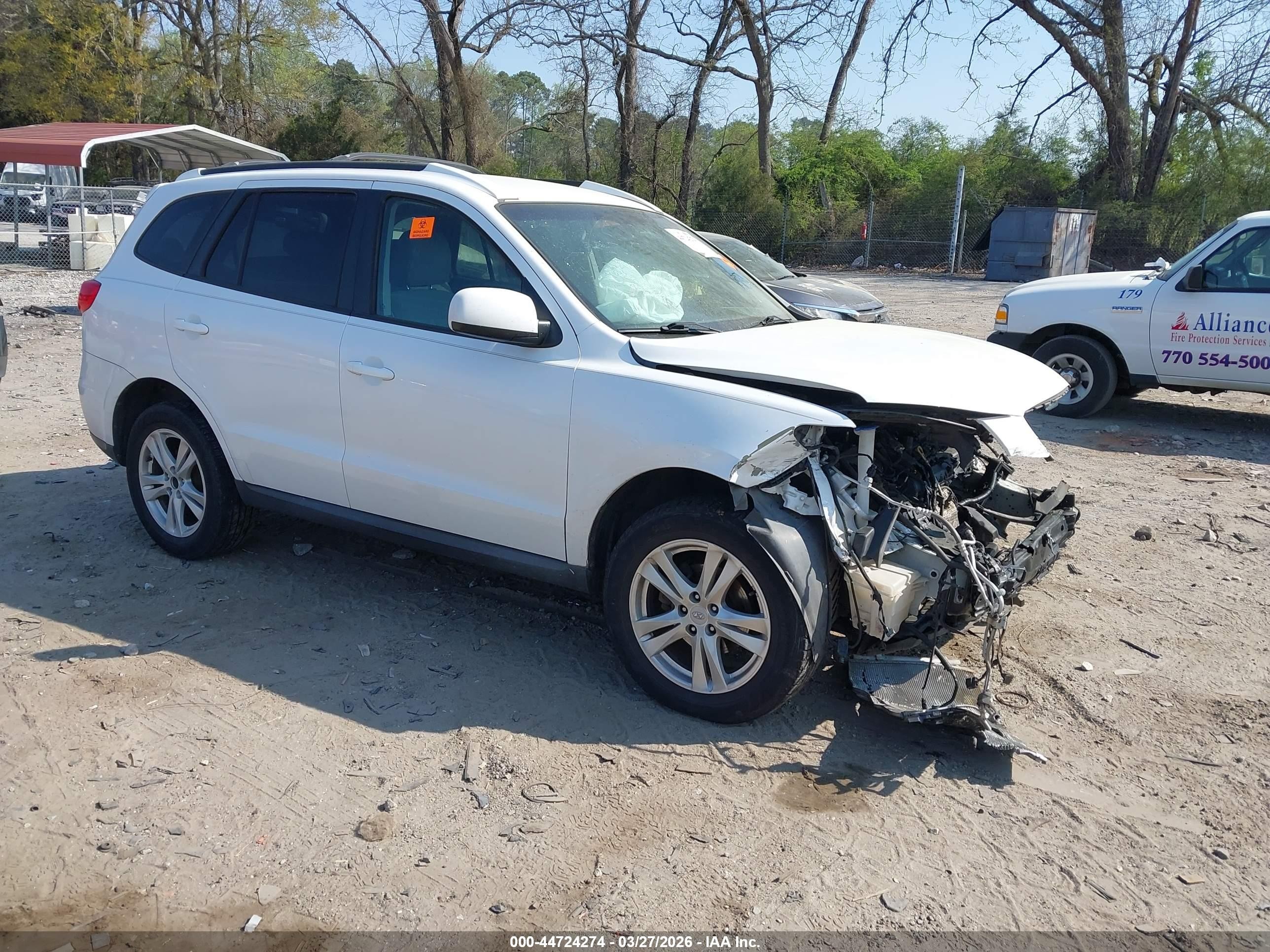 2011 Hyundai Santa Fe Se White vin: 5XYZH4AG7BG043198