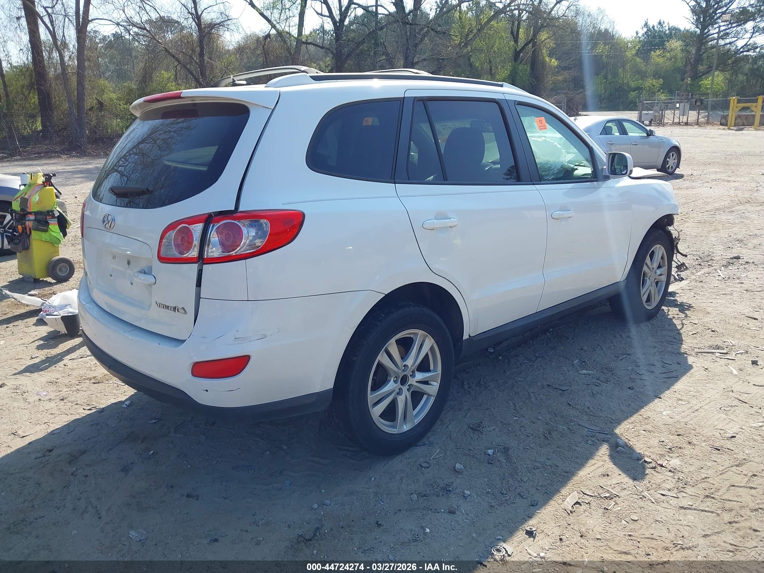 2011 Hyundai Santa Fe Se White vin: 5XYZH4AG7BG043198
