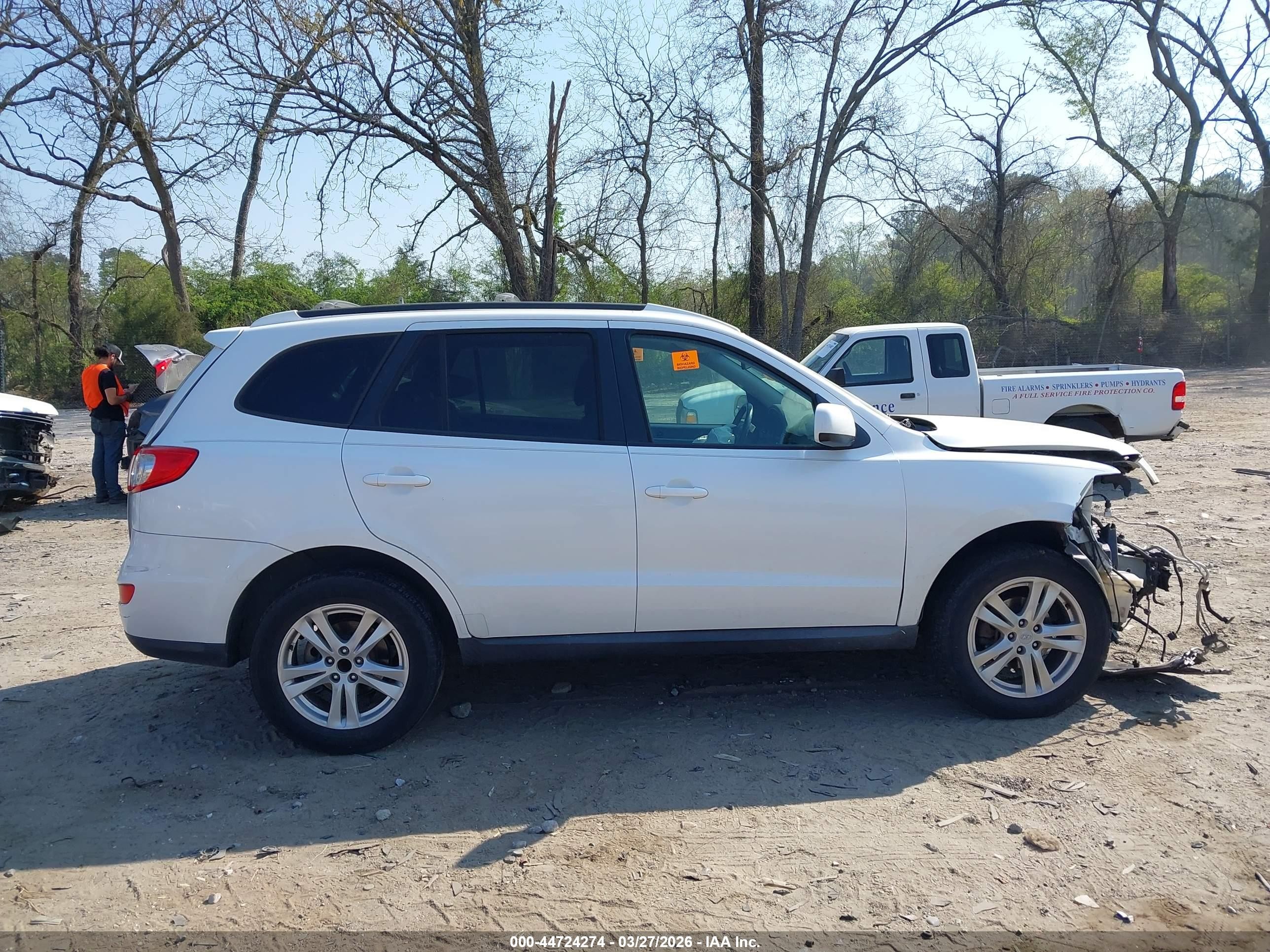 2011 Hyundai Santa Fe Se White vin: 5XYZH4AG7BG043198